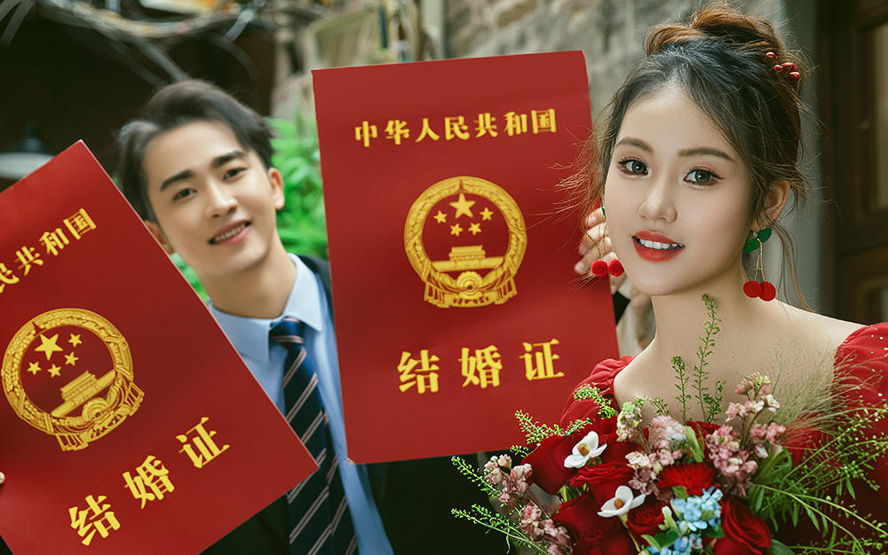 北山喜嫁复古街拍婚纱照