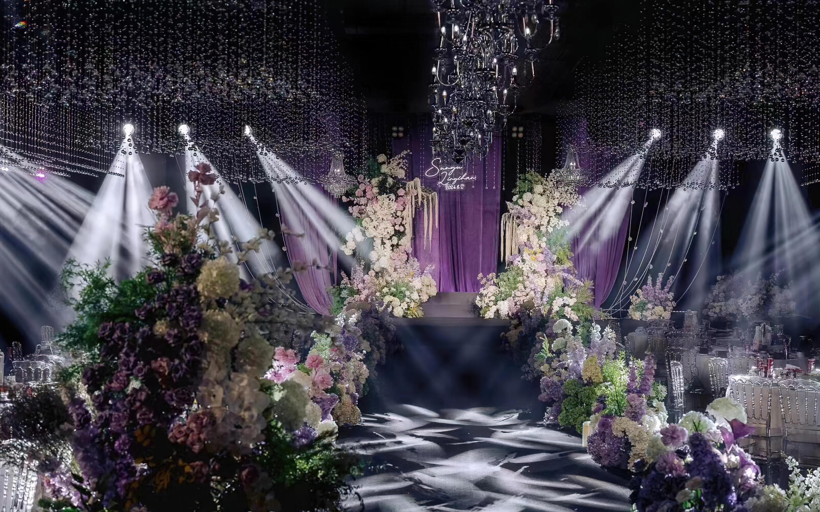 [景星门]紫色系韩式水晶婚礼