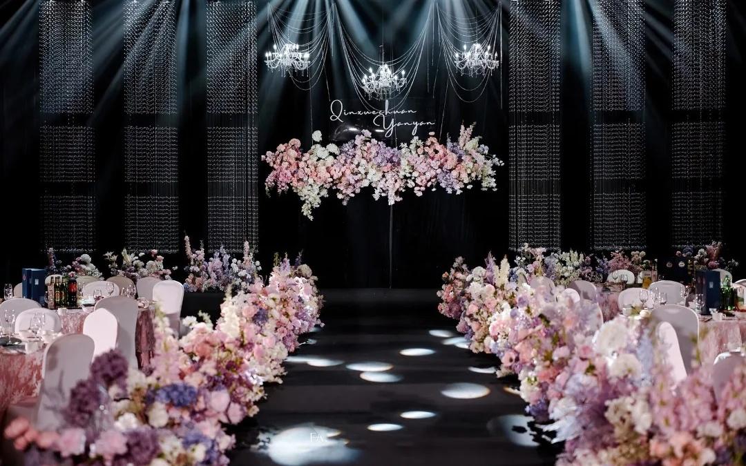 小众线帘水晶婚礼