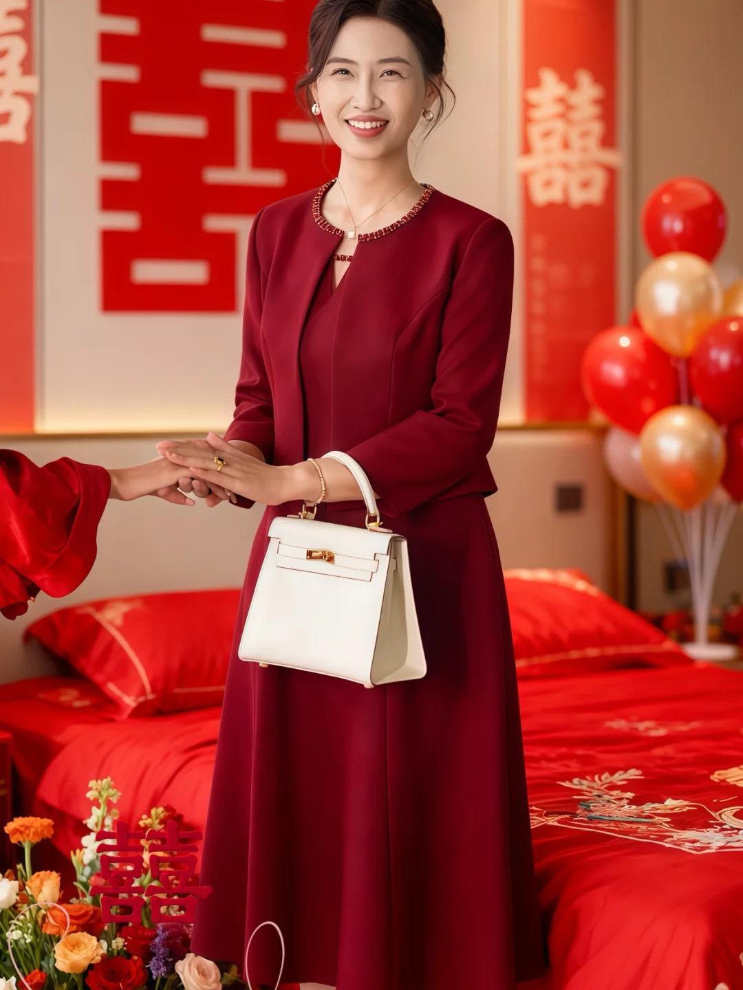 红红火火”的喜庆妈妈服