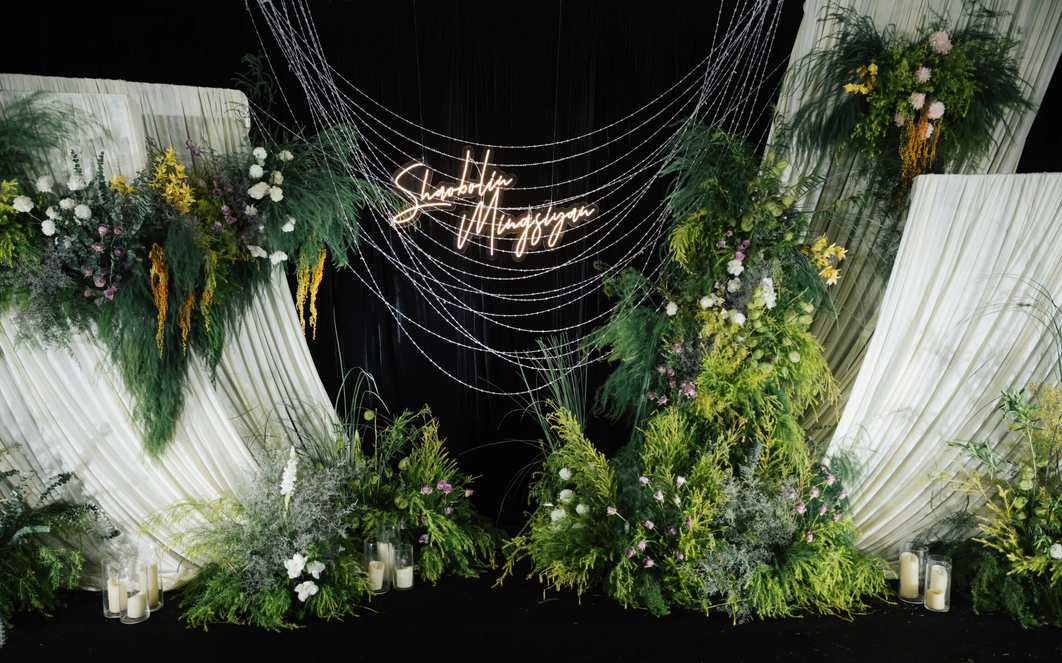 白綠色韓系婚禮