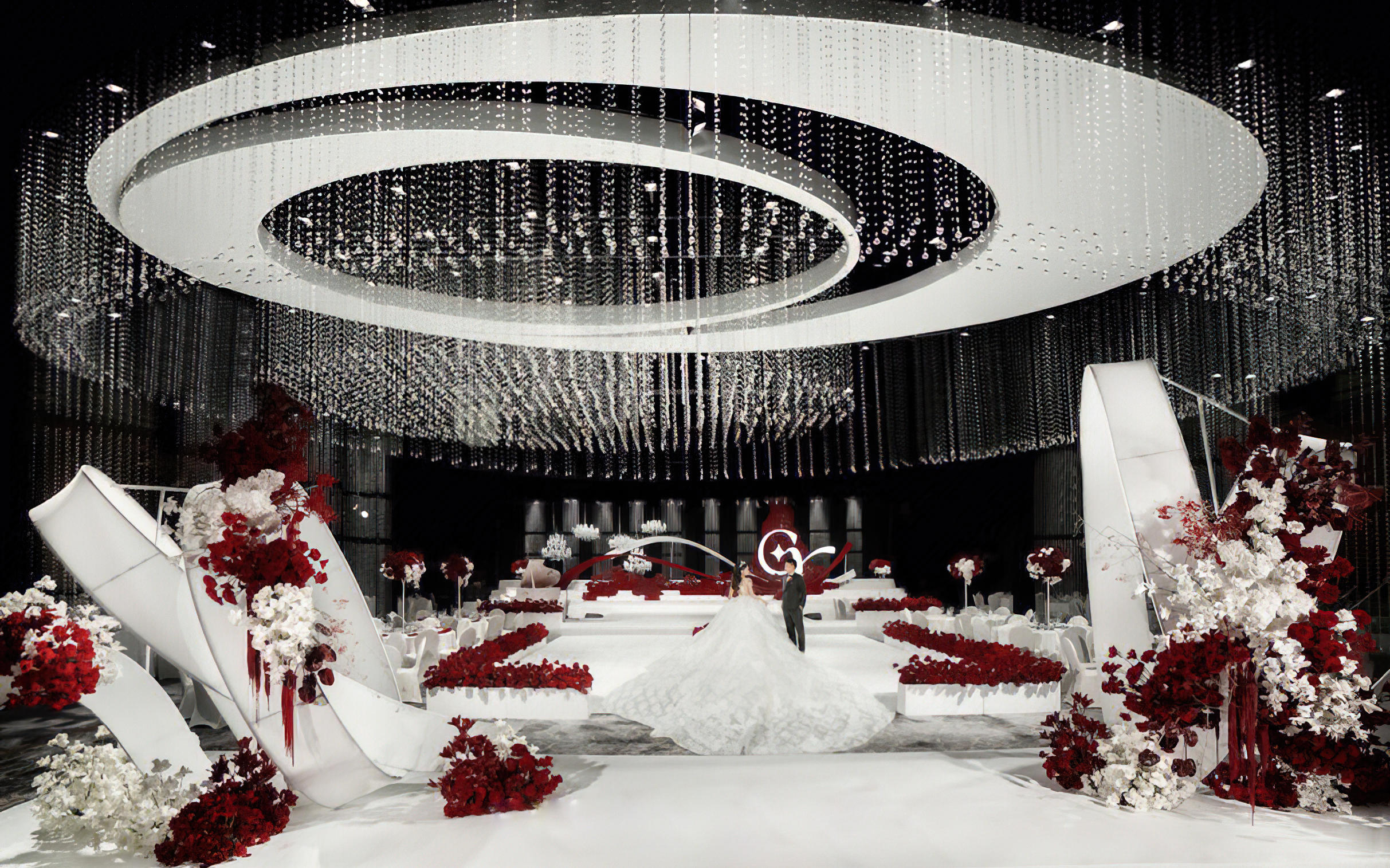 韩系水晶吊顶婚礼