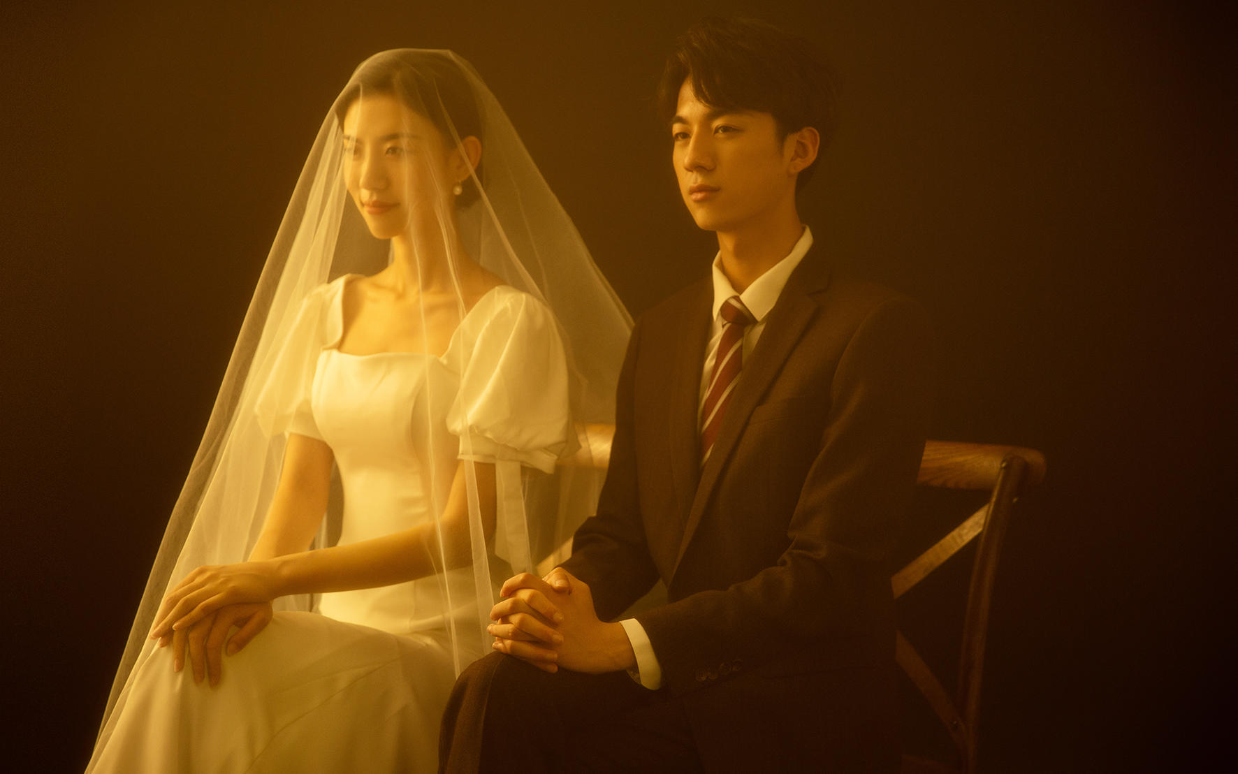 极简 韩式 光影 一对一婚纱照