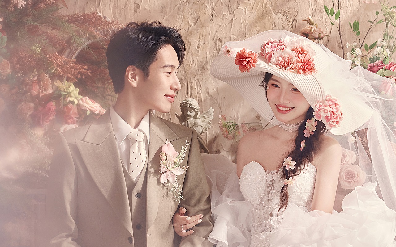 法式油画感婚纱照｜谁拍谁公主！这顶花帽子太绝了