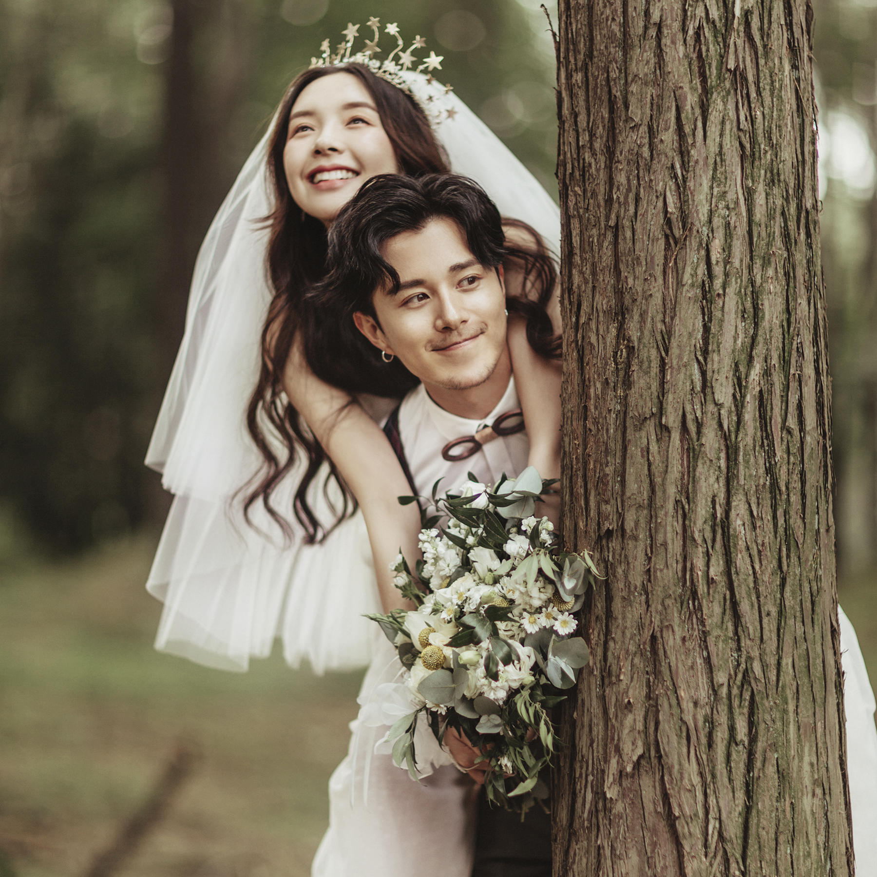 网红爆款INS拍婚纱照送登记证