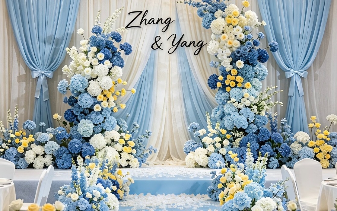紫调布幔吊顶仪式｜氛围感十足的宴会空间
