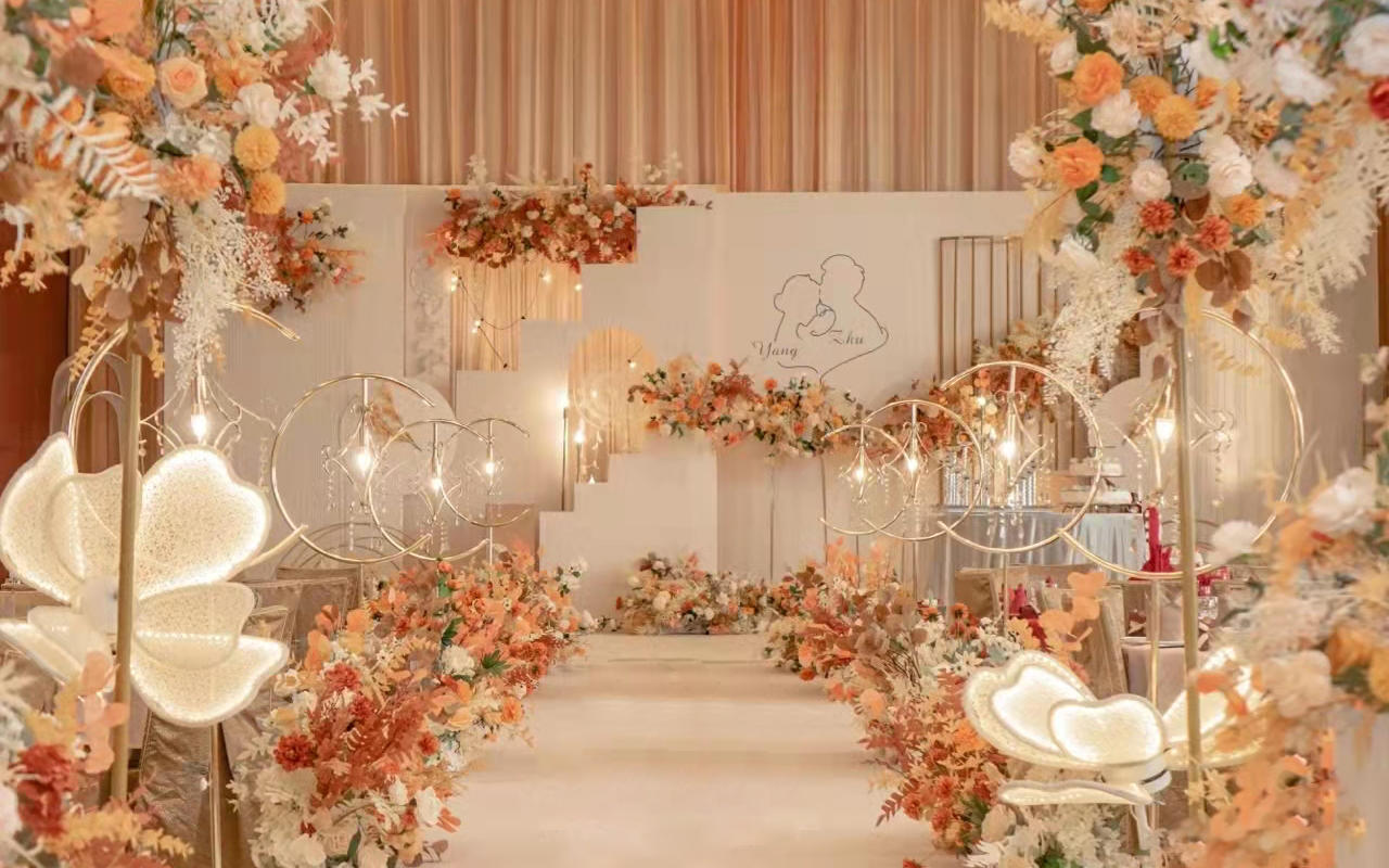 韩式香槟色小预算婚礼策划