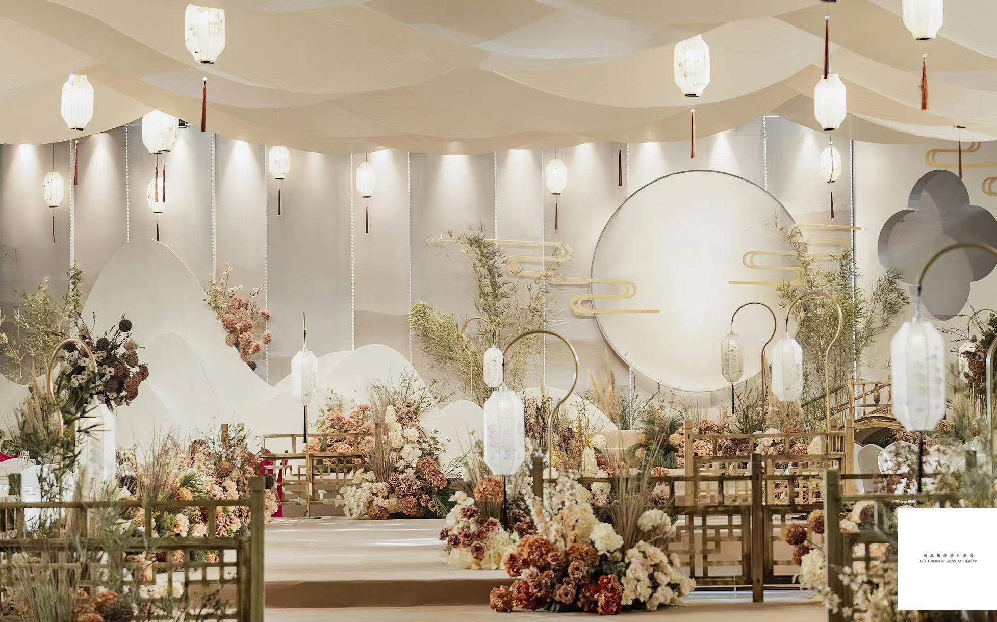 中式香槟古典风花艺室内婚礼策划