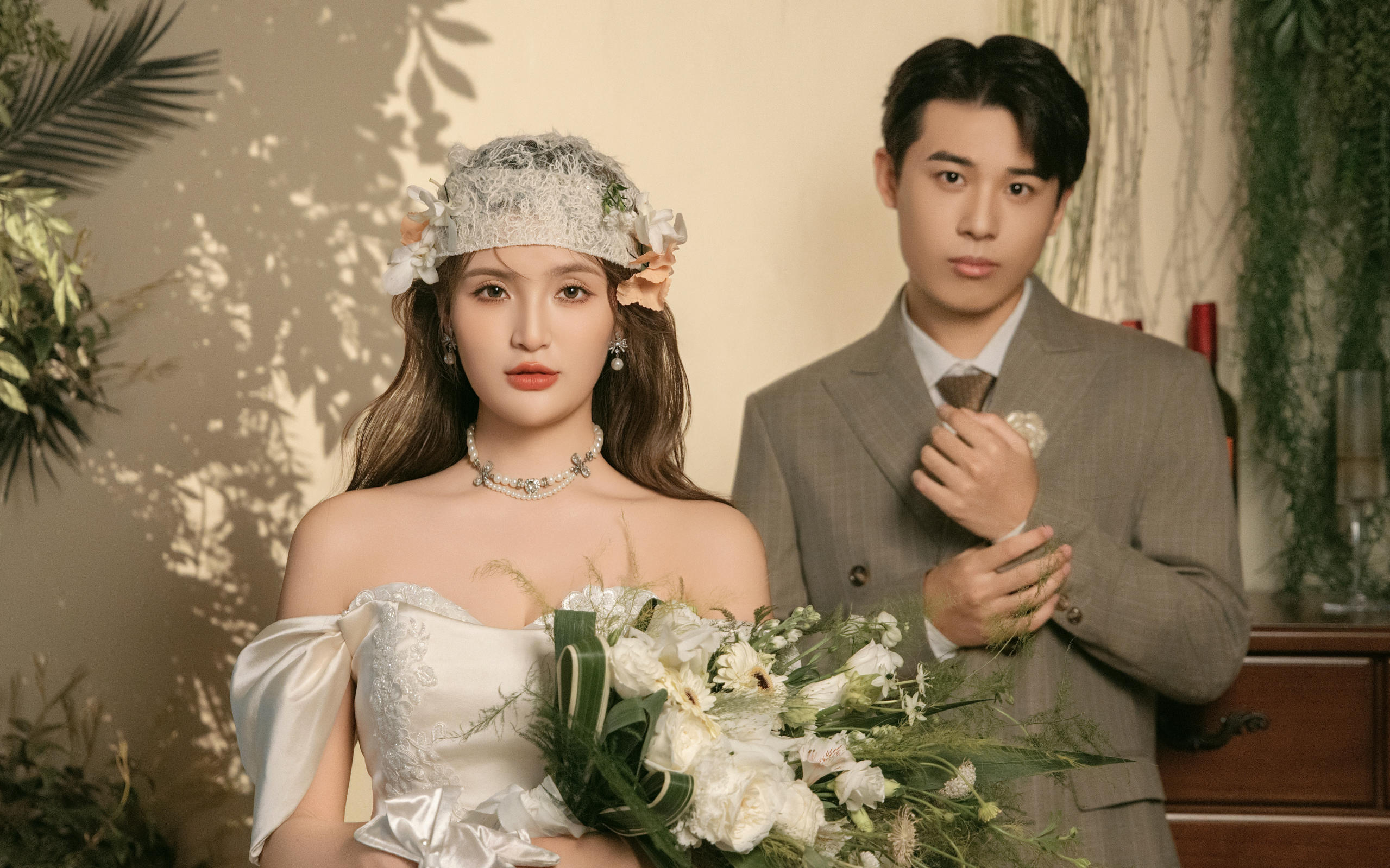 是夢中的婚紗照！花房的浪漫氛圍，太美啦