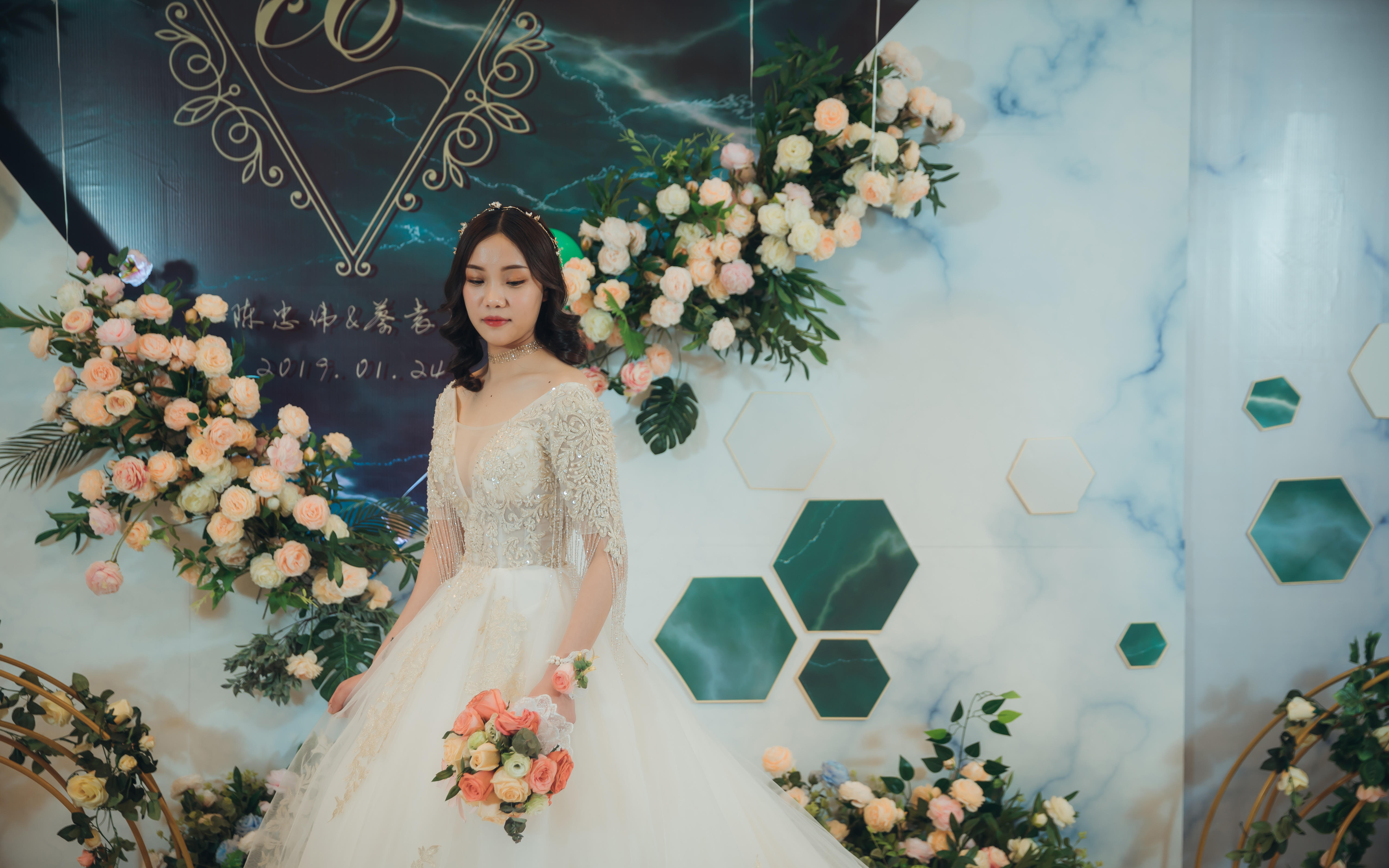 <唯爱婚礼定制>绿色大理石风格 