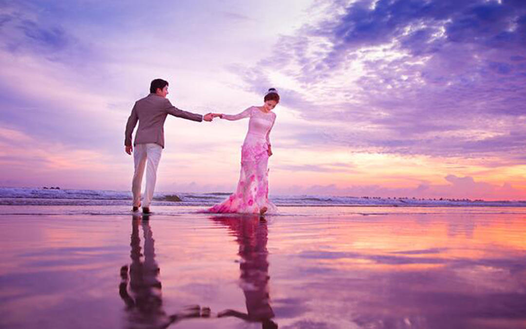 高端海景旅拍特效.抖音快手婚纱摄影拍摄