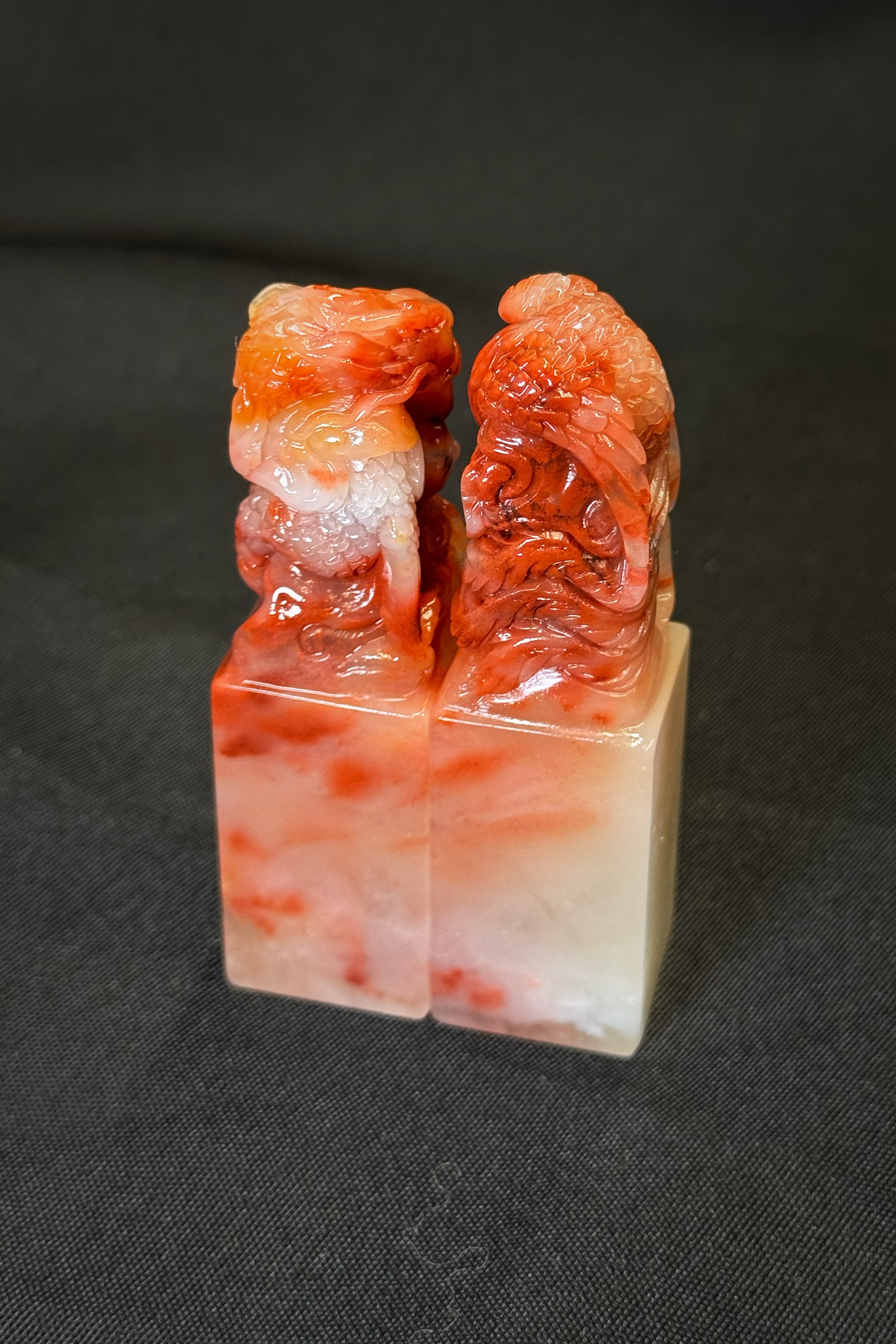 西泠印社 龙凤同心典藏对章方章2.5X2.5X8cm【定制商品不支持退换，7个工作日内发货】