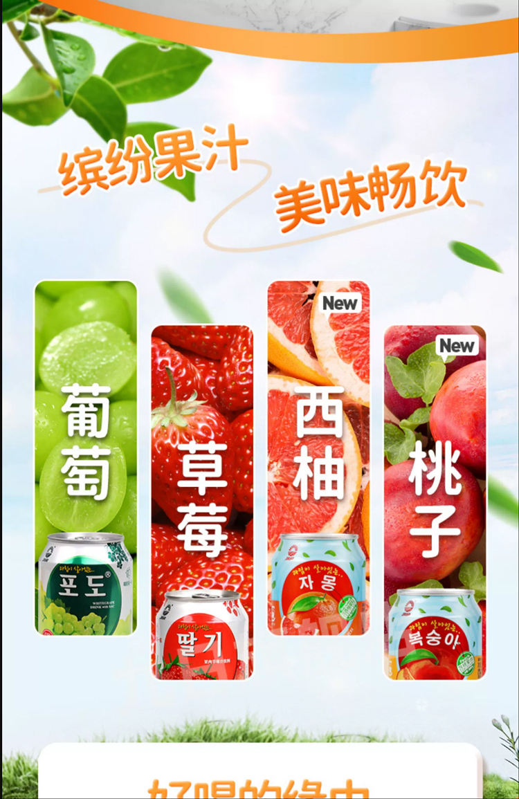 【箱装】JIUR/九日 果肉果汁饮料