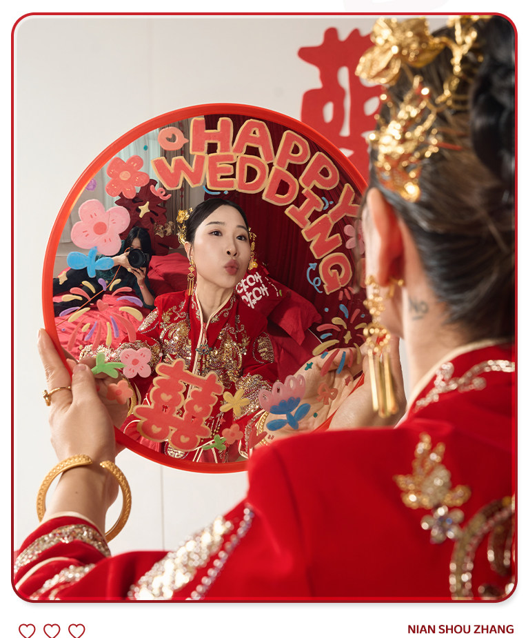 结婚搞怪哈哈镜 凹凸镜面婚礼拍照摆件道具