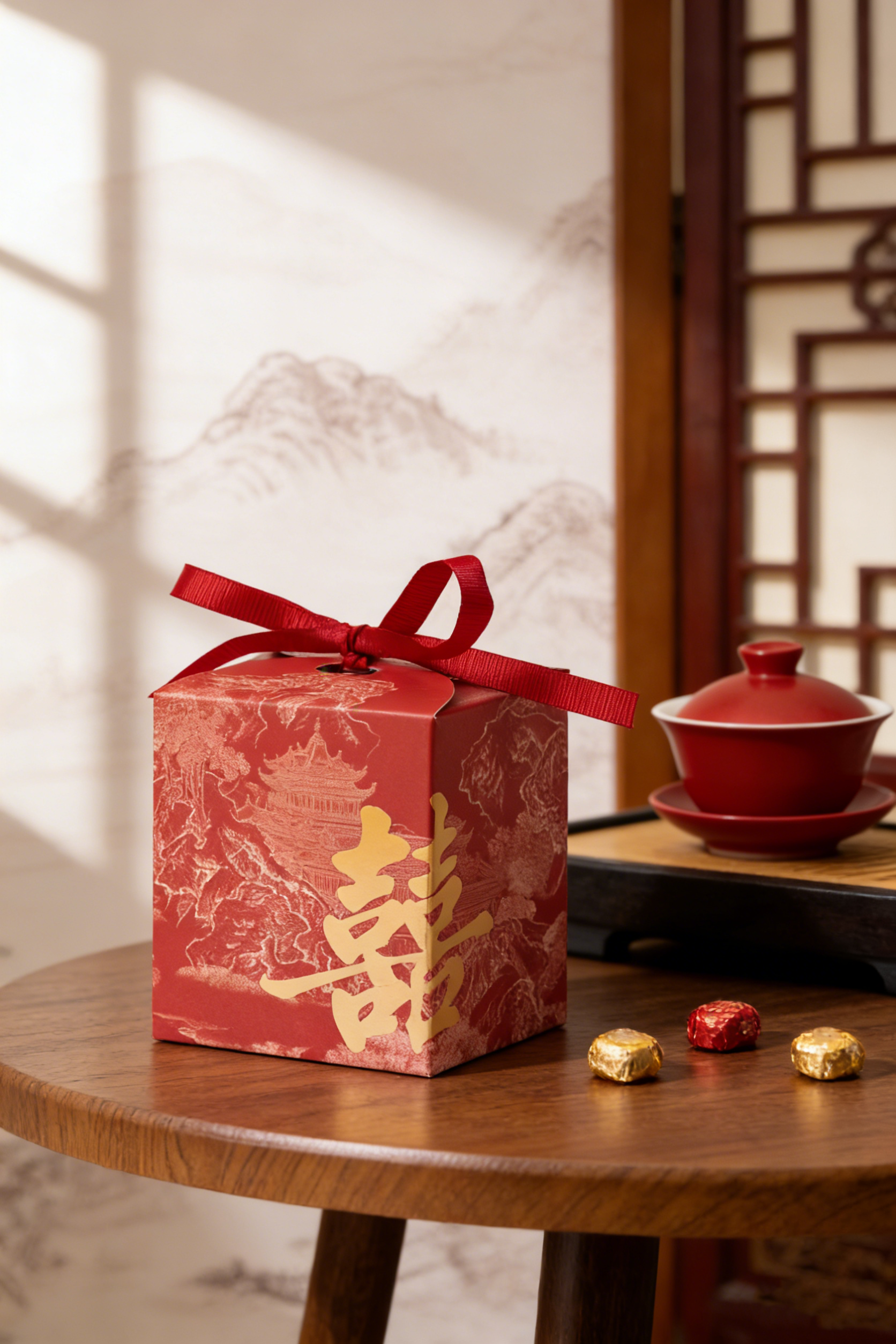 包好发货 喜糖成品红色喜字 喜糖+喜糖盒【成品喜糖不支持退换】