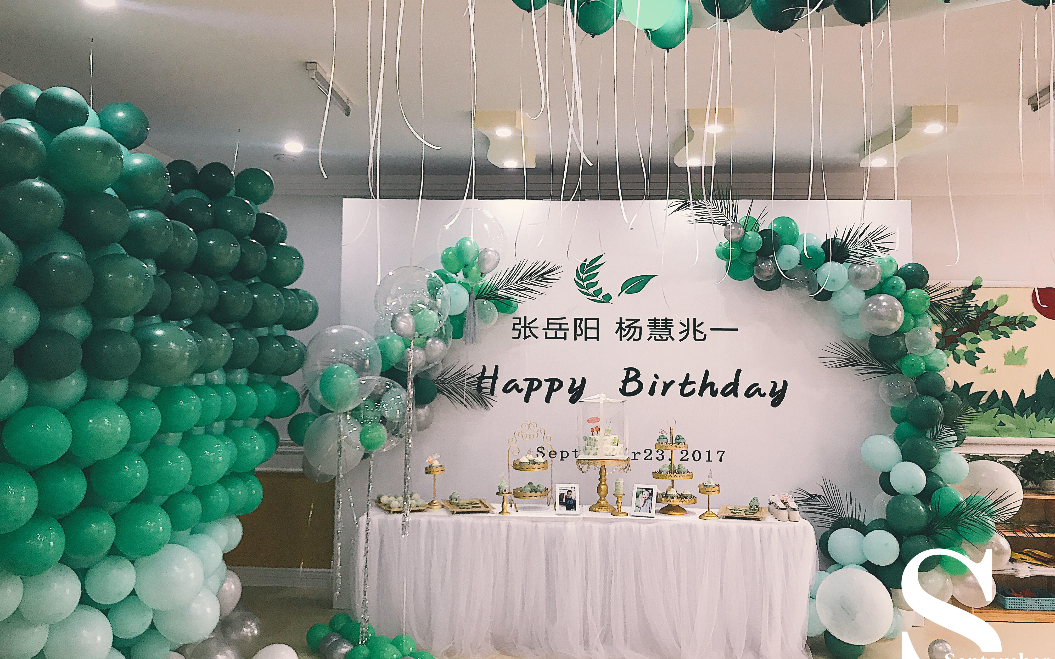 两个宝宝的生日派对     