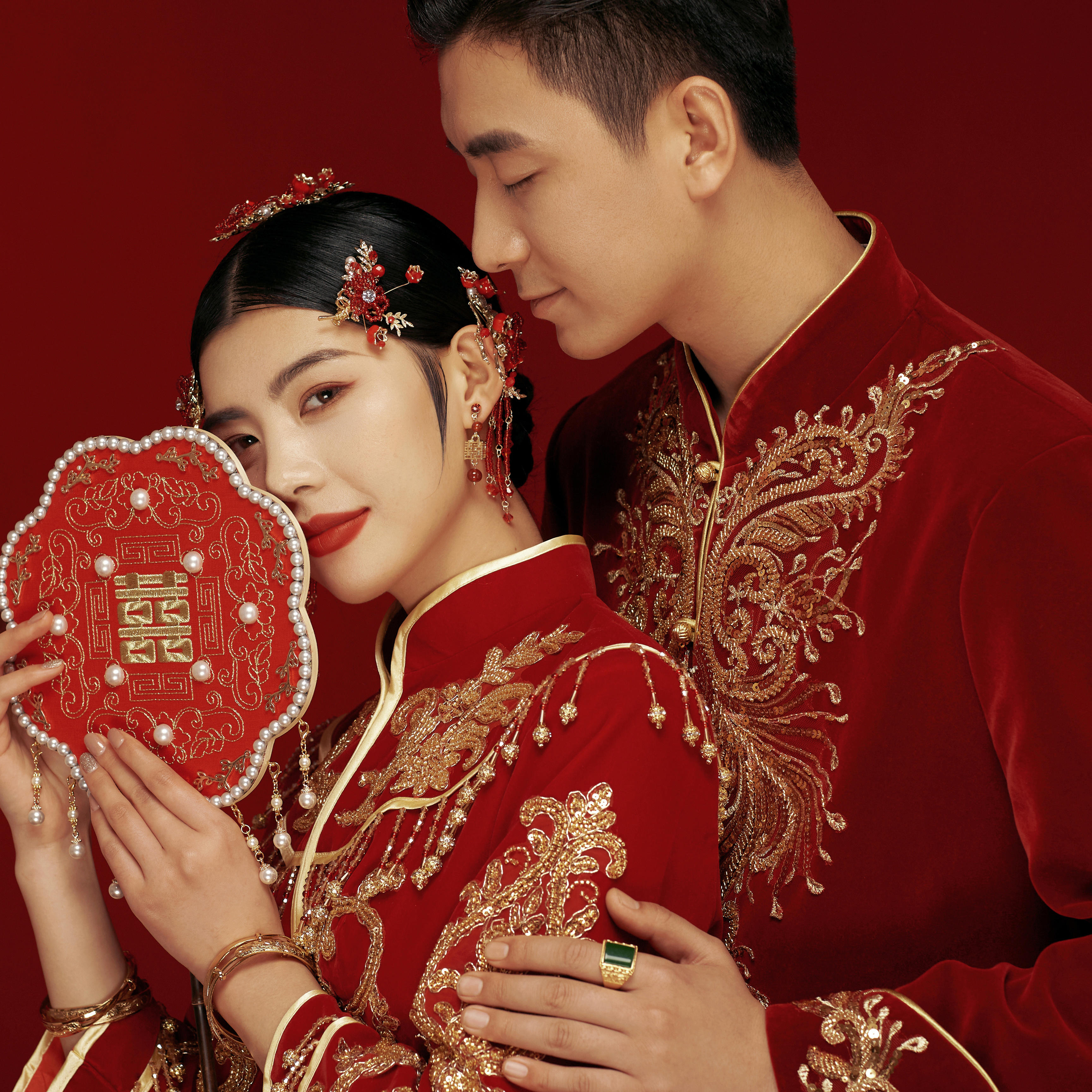 【艾玛婚纱摄影】室内中式婚纱照
