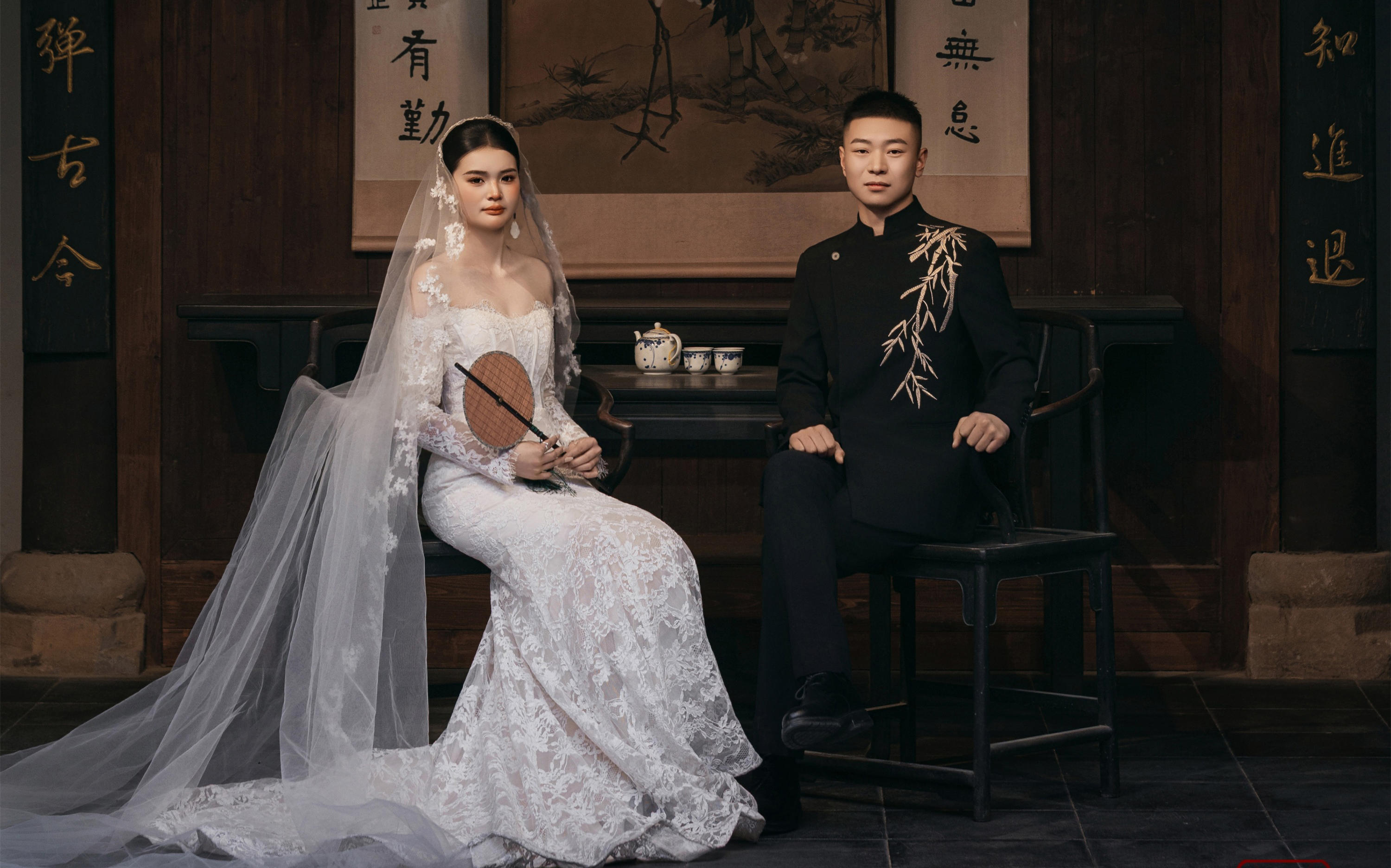 【壹家摄影】中式buff拉满的园林婚纱照~