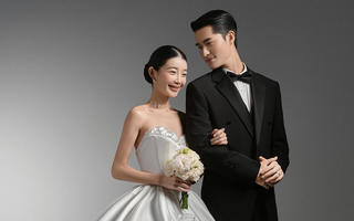 卡恩摄影原创 高定婚纱照 韩式婚纱照 极简光影