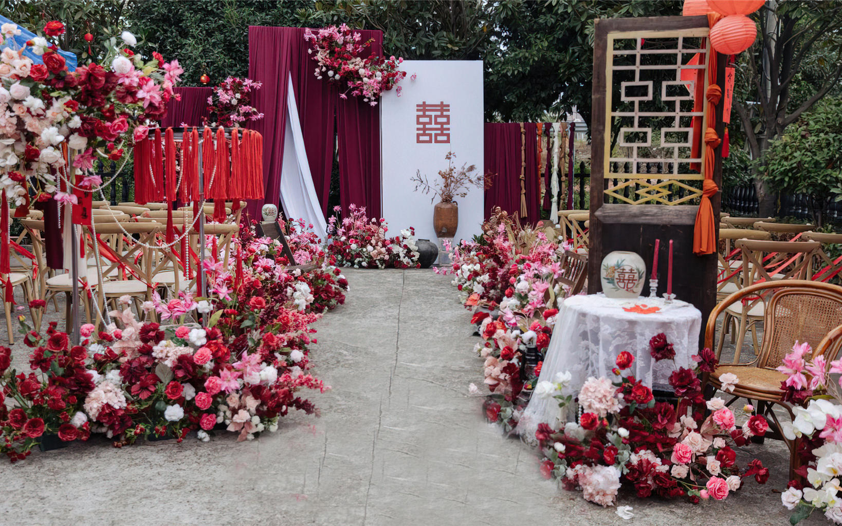 【星尚婚庆】中式布幔户外婚礼