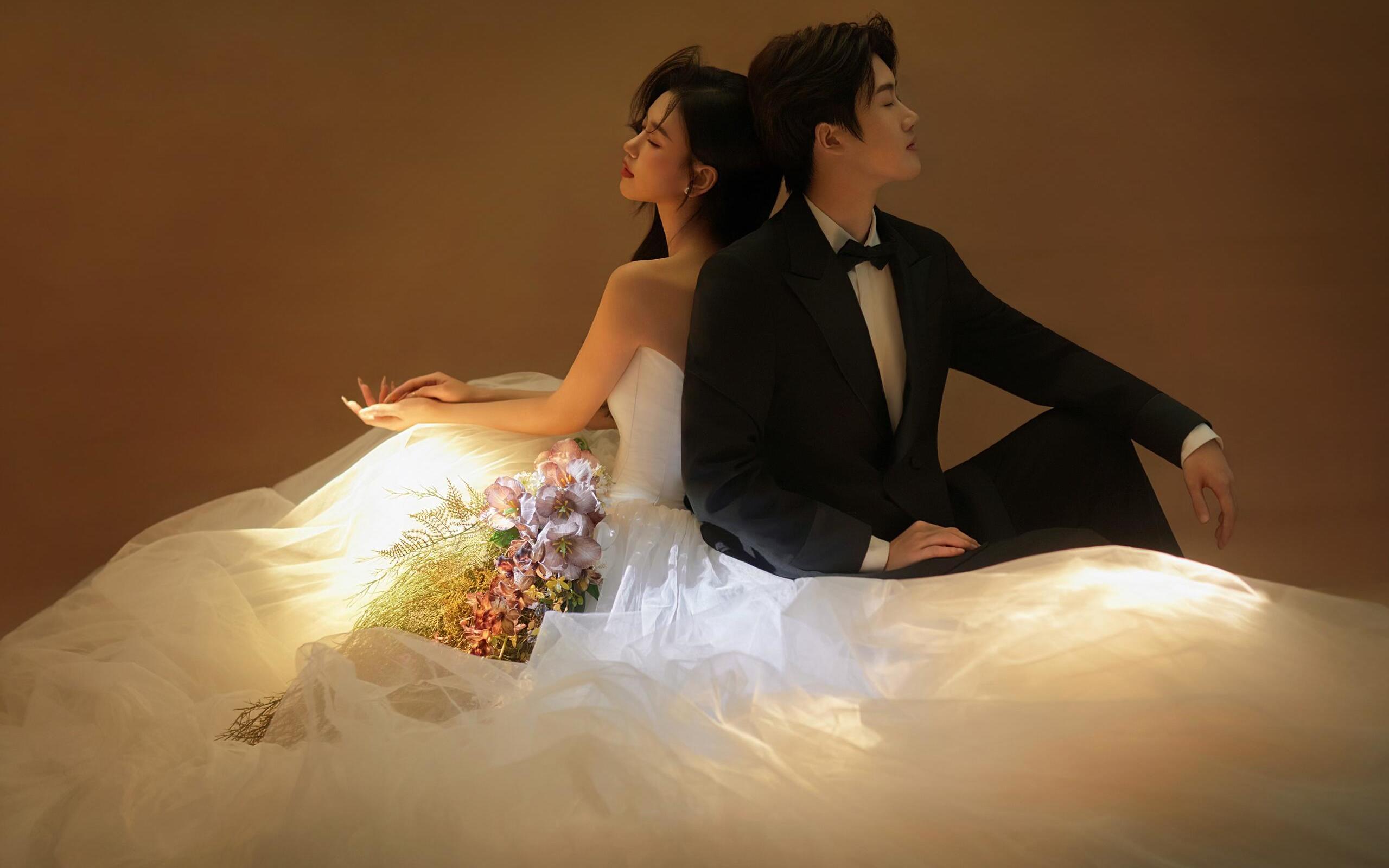 室内光影婚纱照