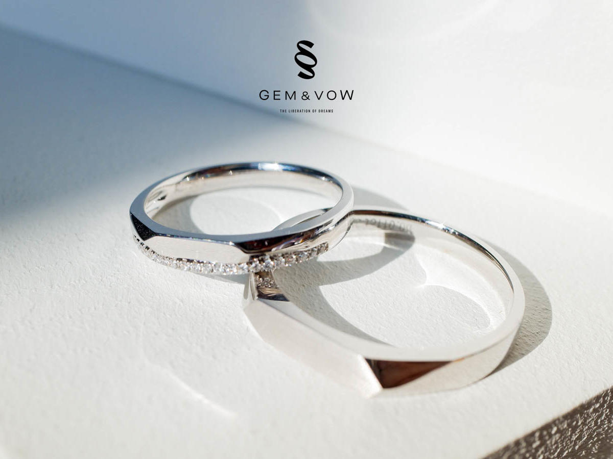 四季悦色设计师款对戒-白青