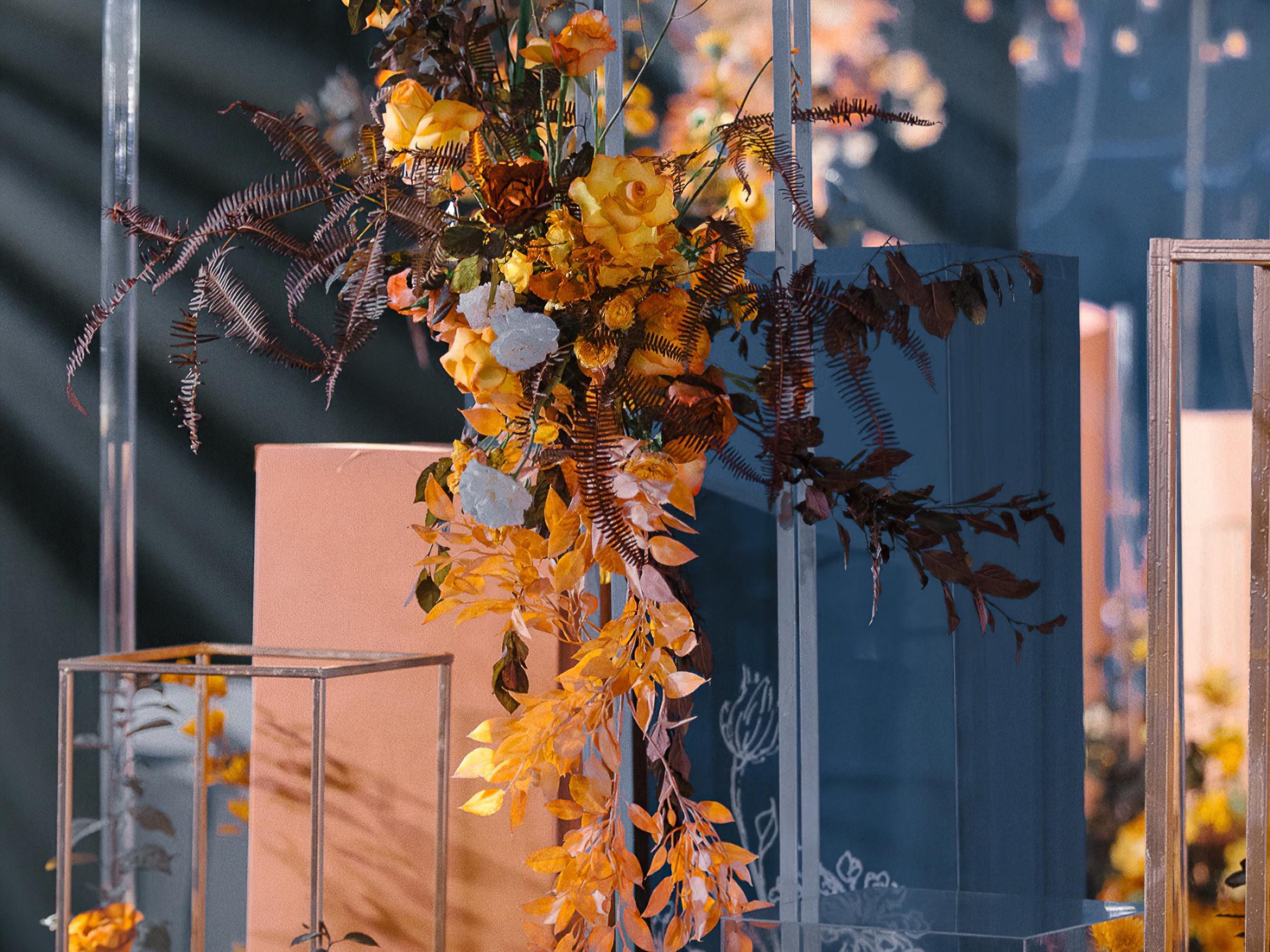 调清新的艺术婚礼典范撞色莫兰迪婚礼