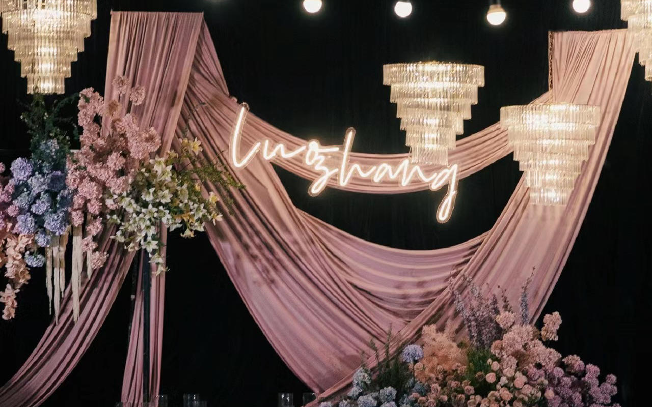 韩式粉色无吊顶婚礼     