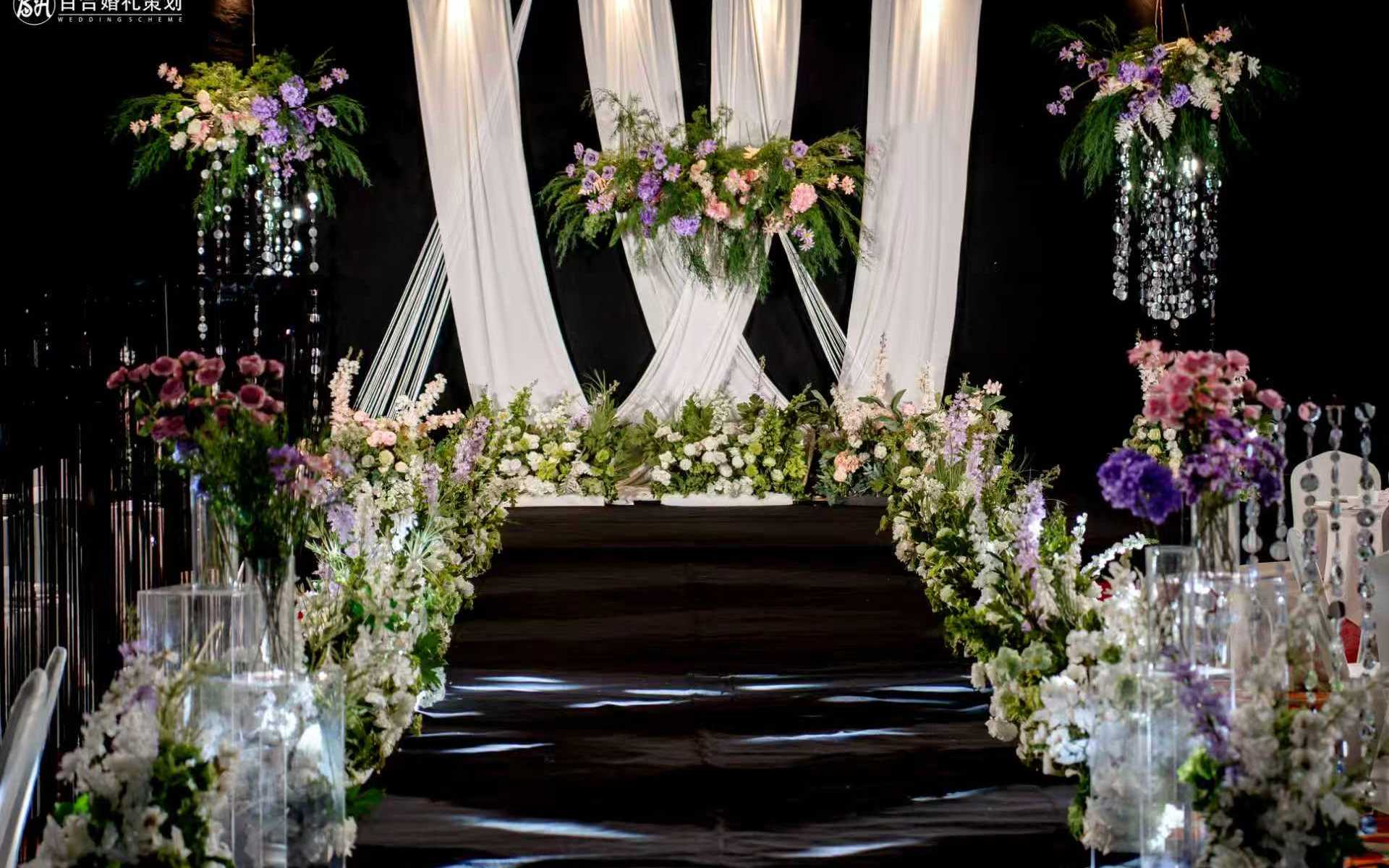 2026年韩式白绿色布艺婚礼