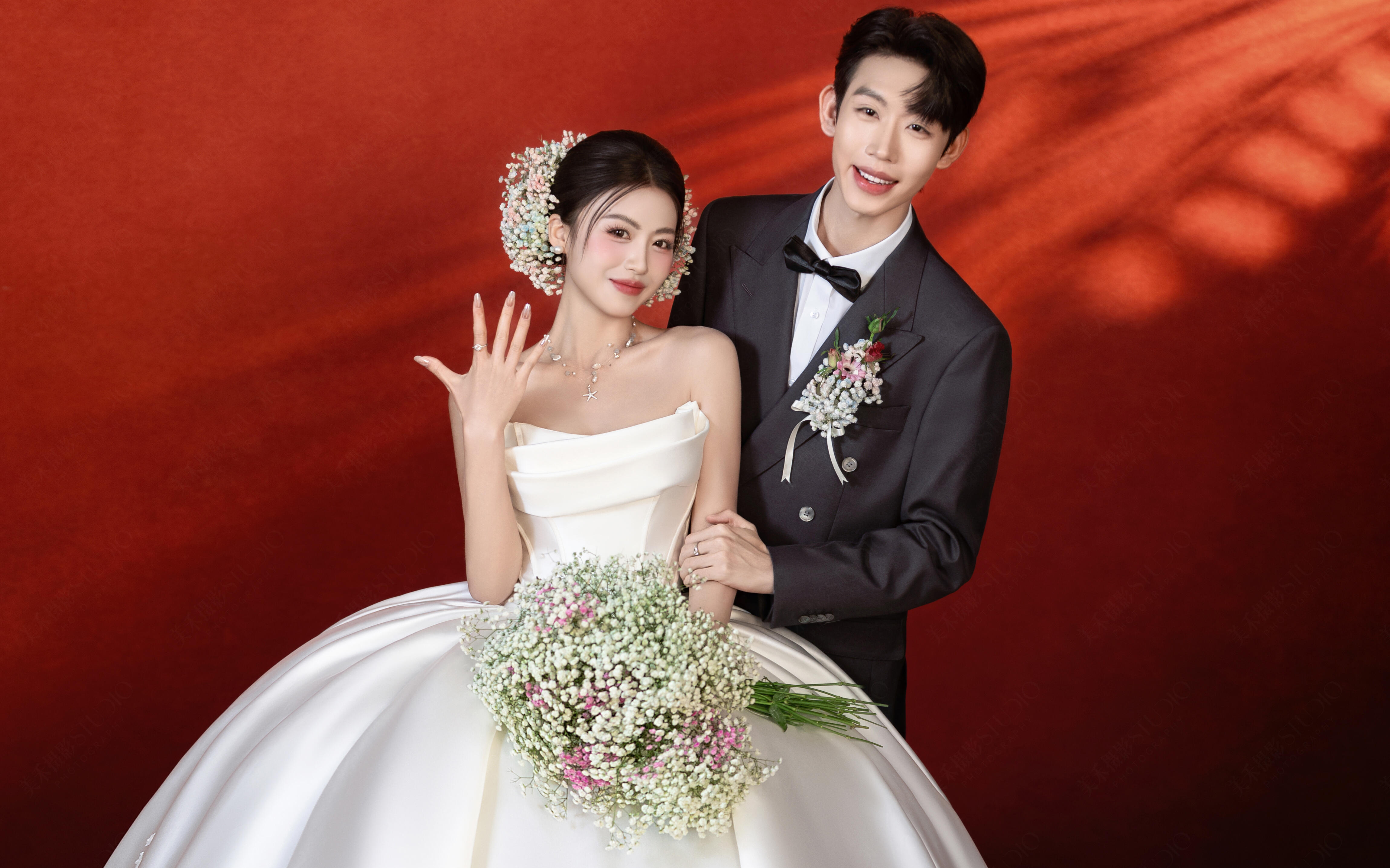 超愛的滿天星主紗婚紗照簡約高級好甜蜜呀