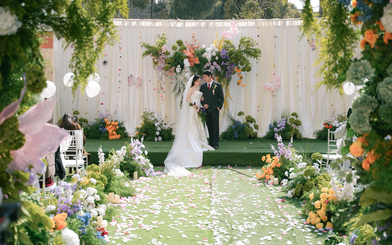 家門口的韓風浪漫婚禮現場