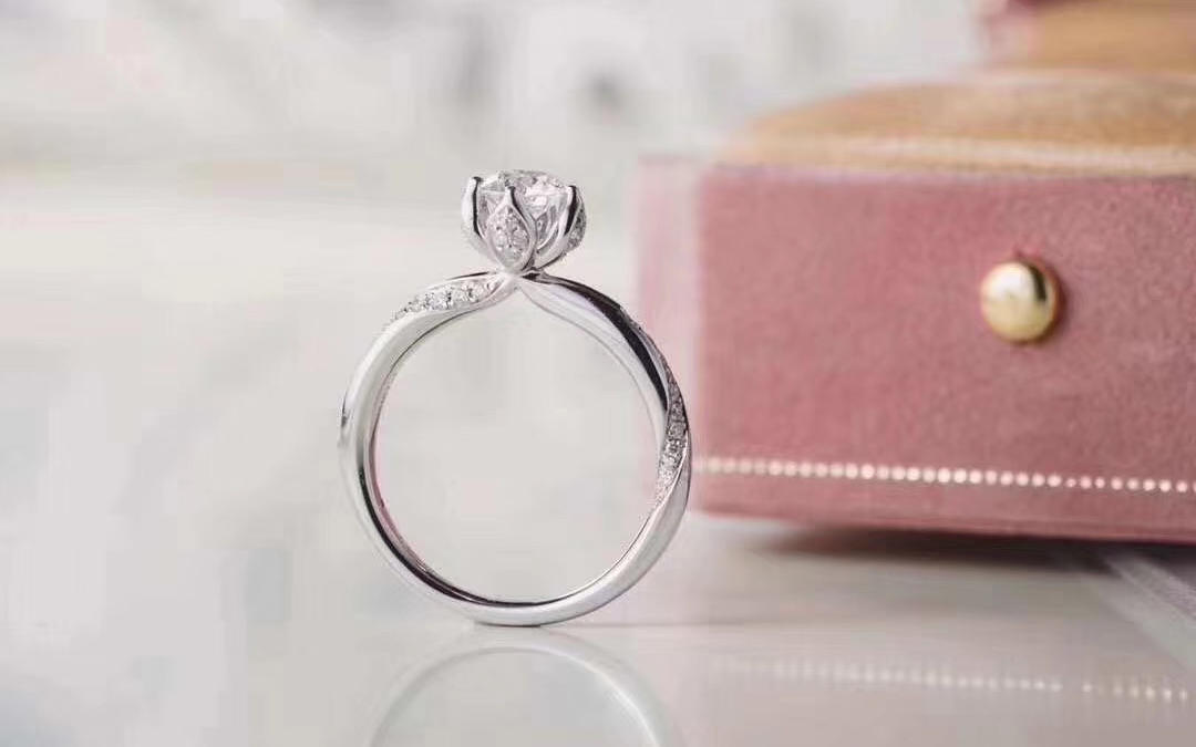 元依珠宝18K金裸钻定制结婚求婚订婚（人鱼公主）