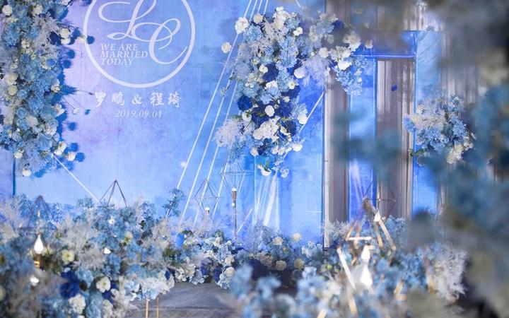#性价比#浪漫蓝色婚礼双龙山庄