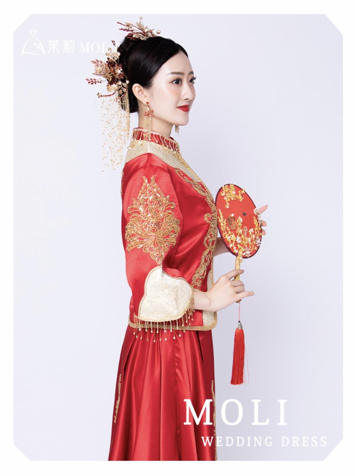 MOLI - 重工大氣秀禾服/布料舒適