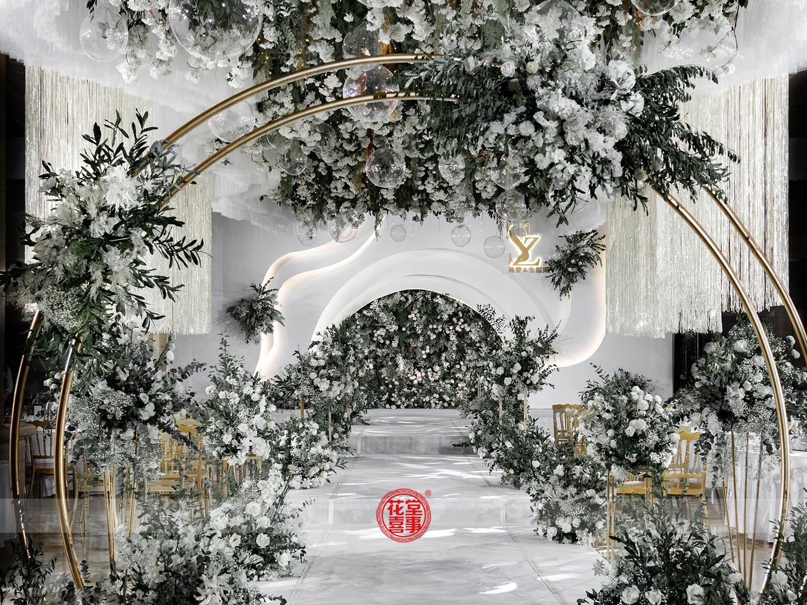 【花堂喜事】百顺酒店—充满自然味道的夏季白绿婚礼