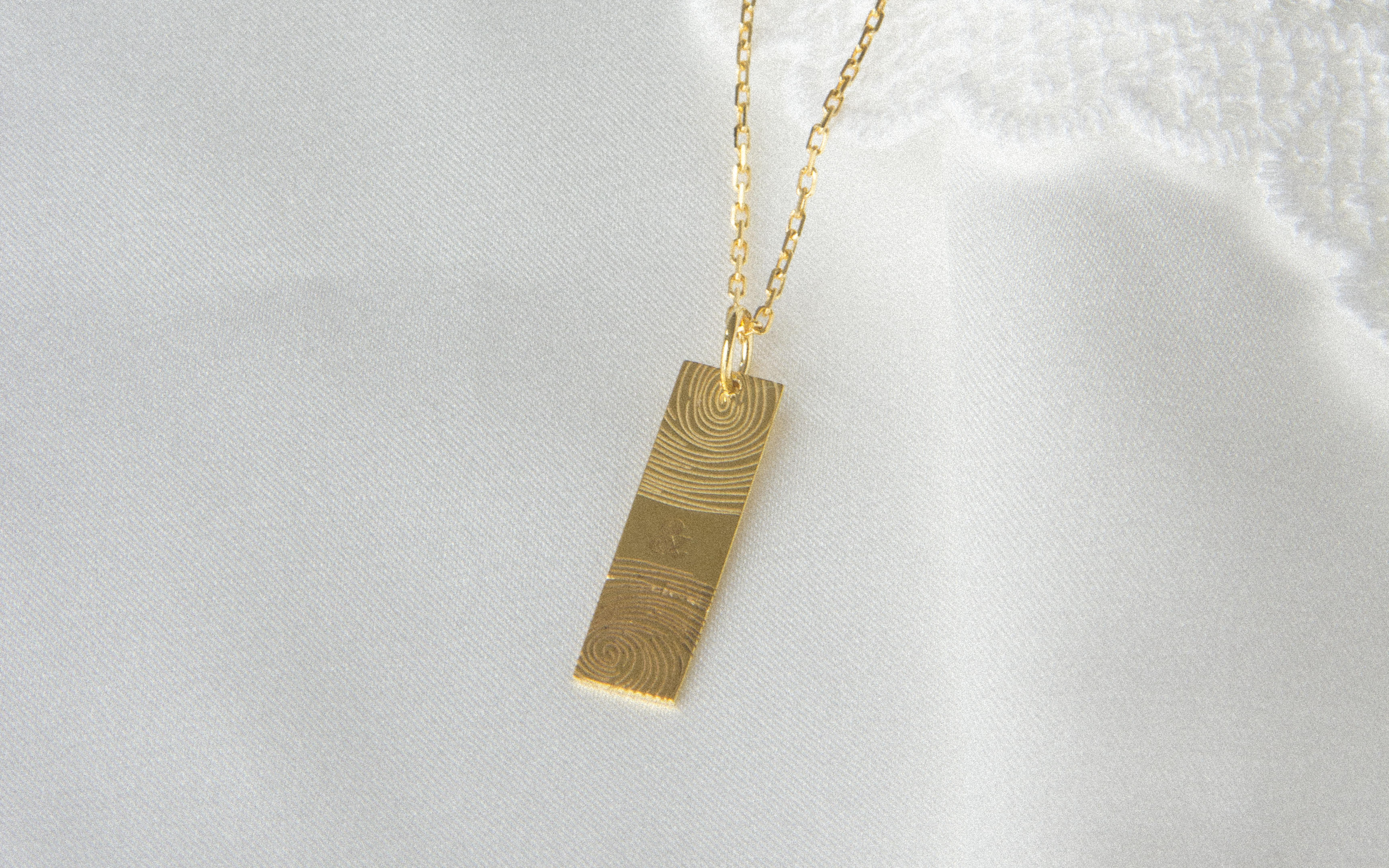 - Theia - 客定18K指纹牌定制项链