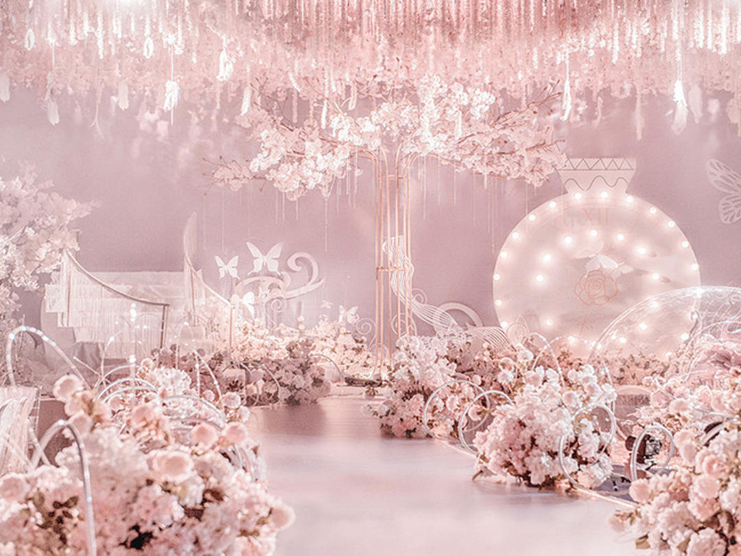 ［花間詞婚礼］粉色婚礼+吊顶含人员