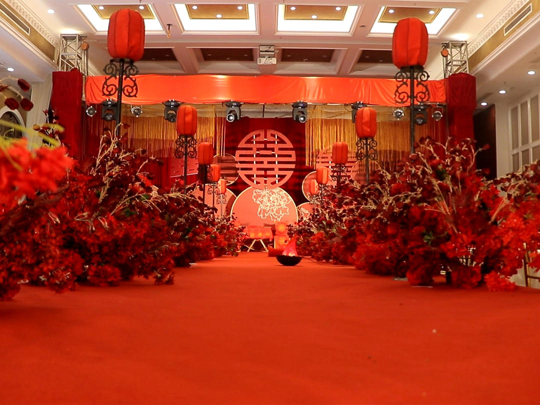 广元梵高婚礼，大气红色新中式