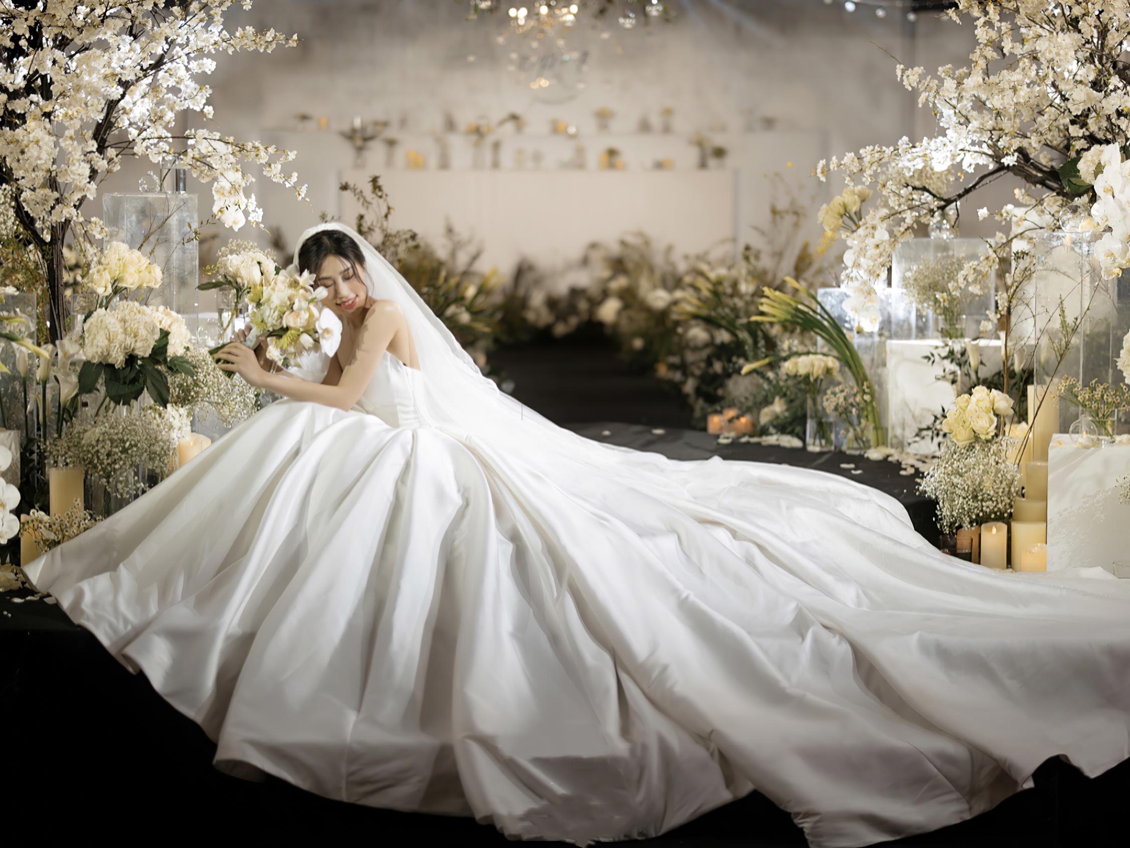 【屿霖婚策】白绿色系鲜花韩式风