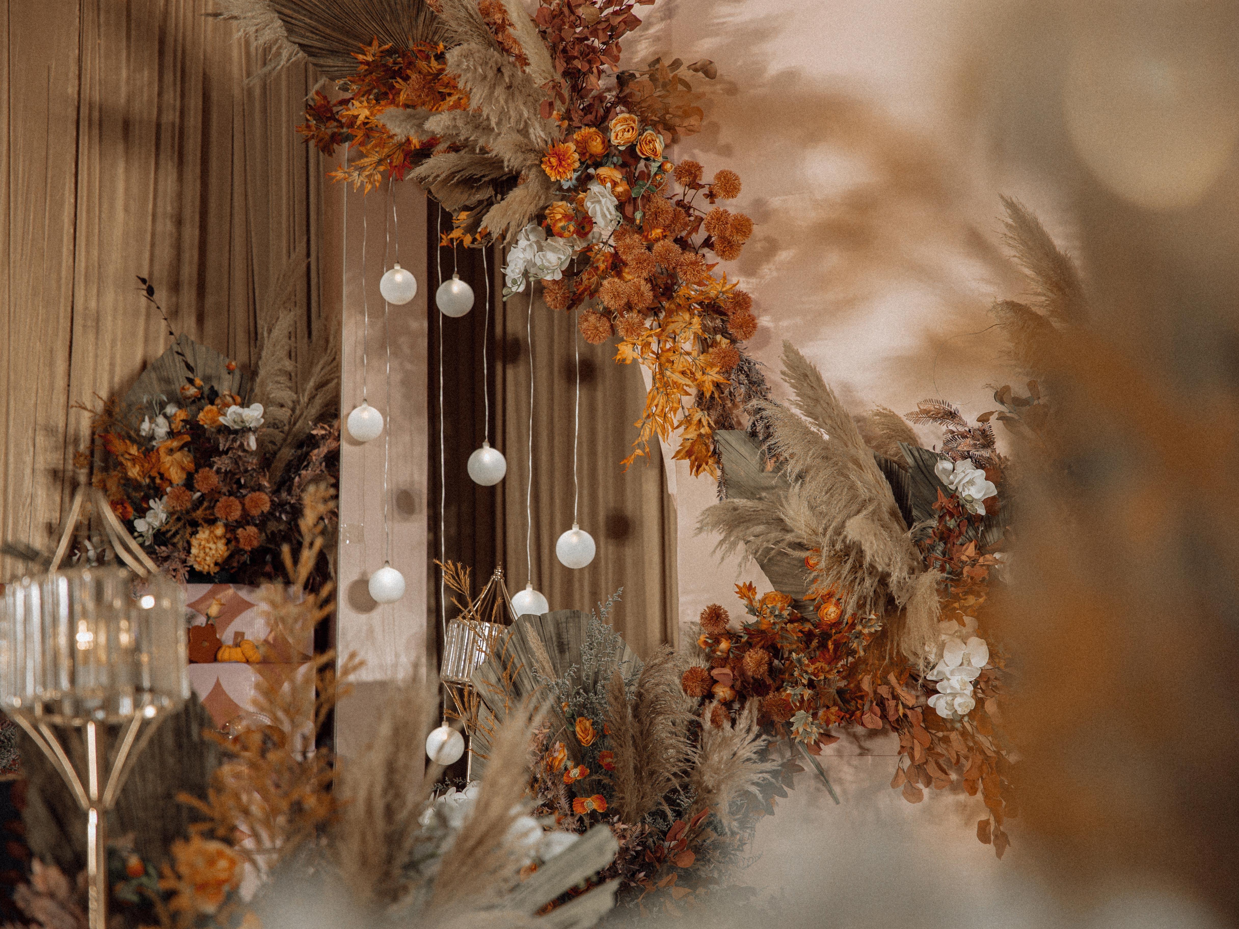 【春季上新】性价比超高效果满分复古花艺室内婚礼