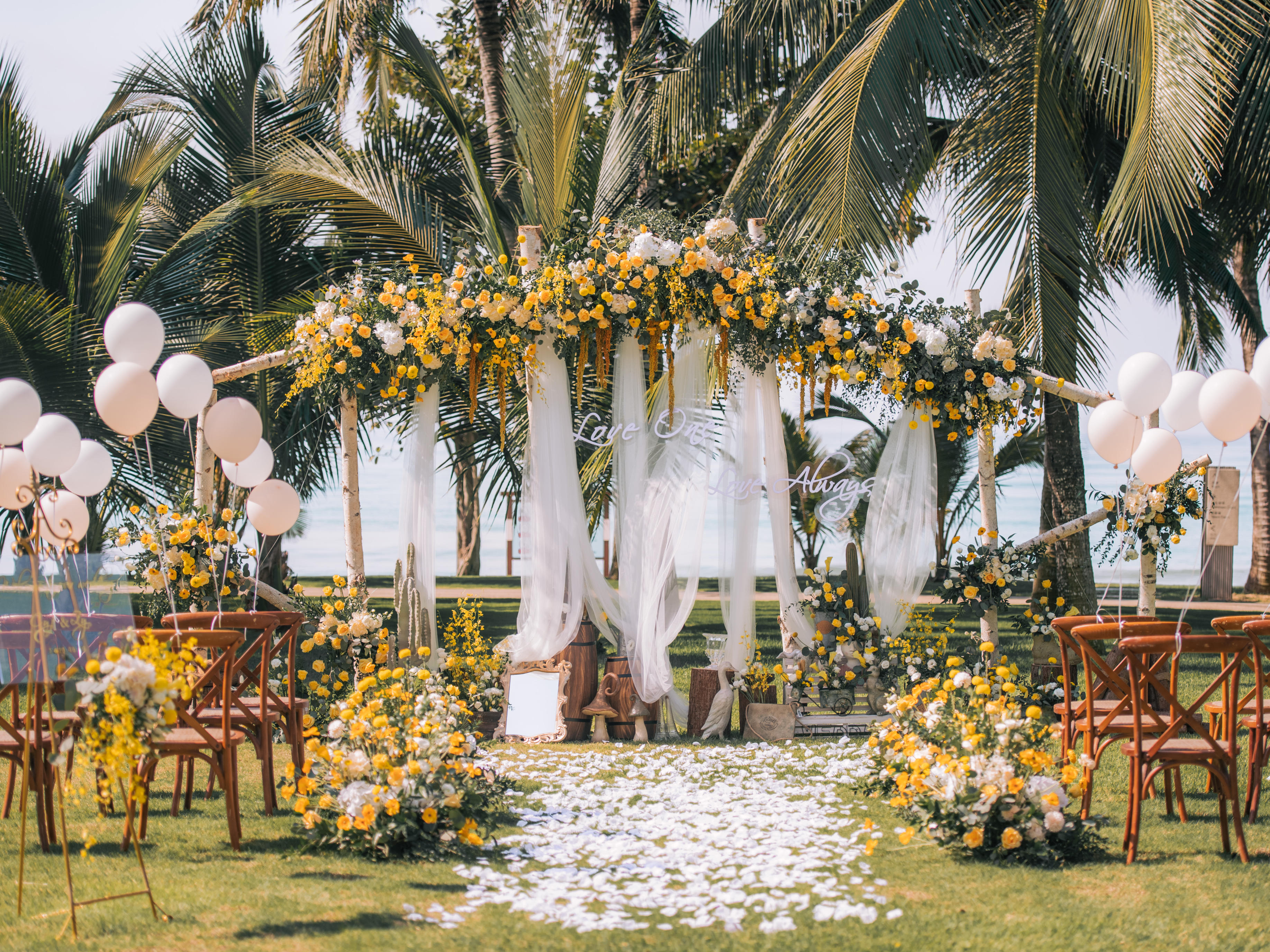 【20人海岛婚礼】森系婚礼大气背景