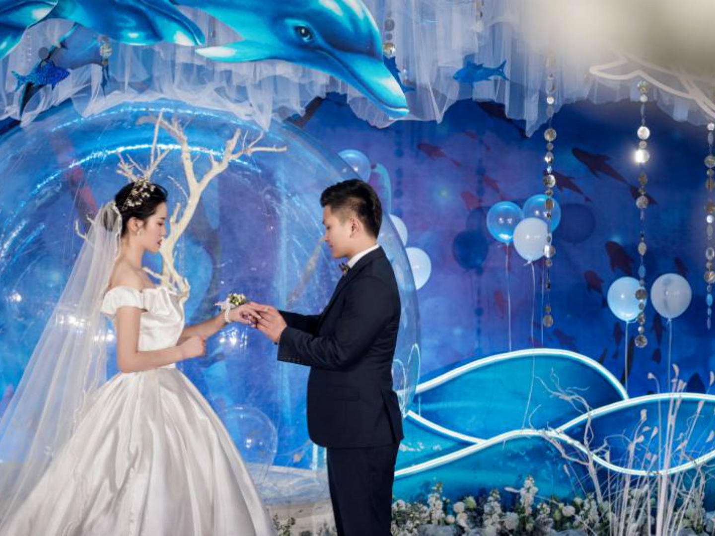 【365婚礼定制】蓝色系海洋婚礼/含四大人员