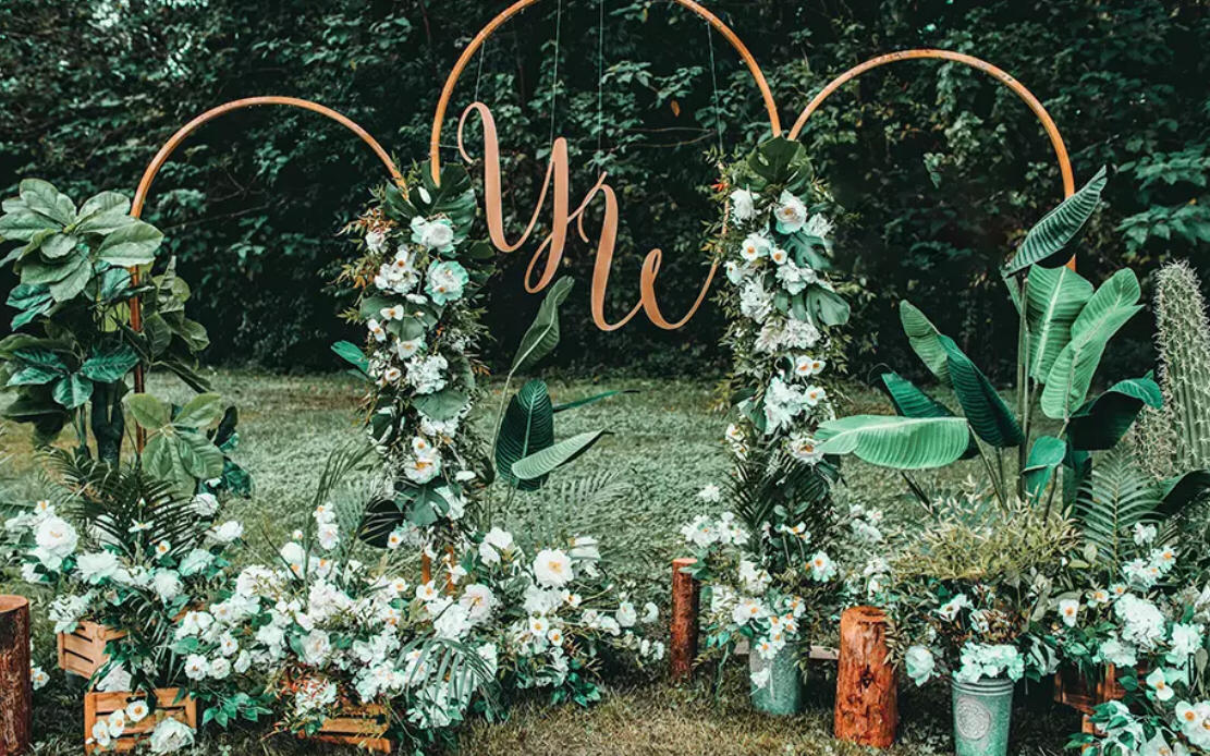 【际遇】灰白色时尚风格婚宴布置婚礼策划 