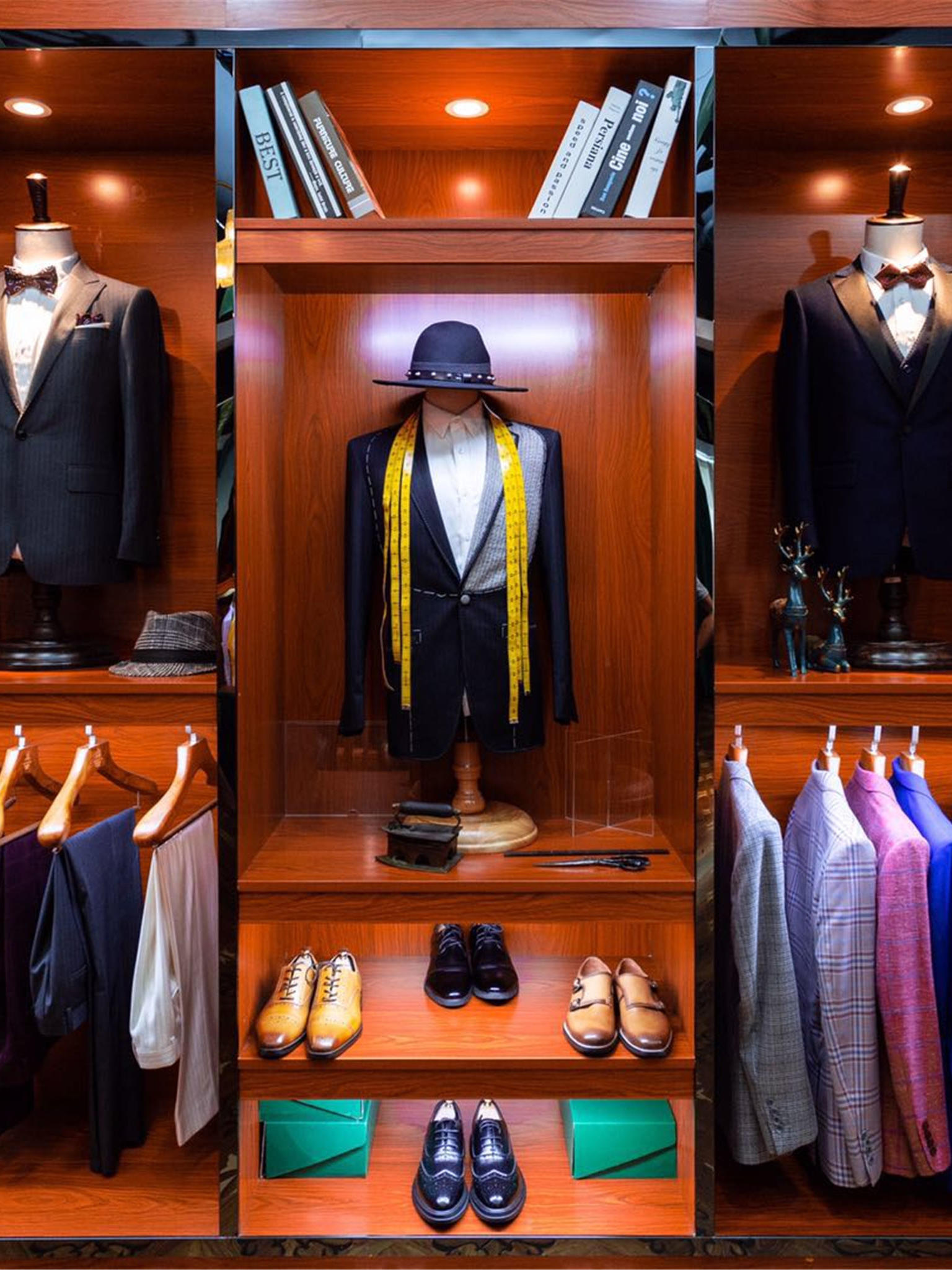 【绅仕西服定制】白色条纹套西