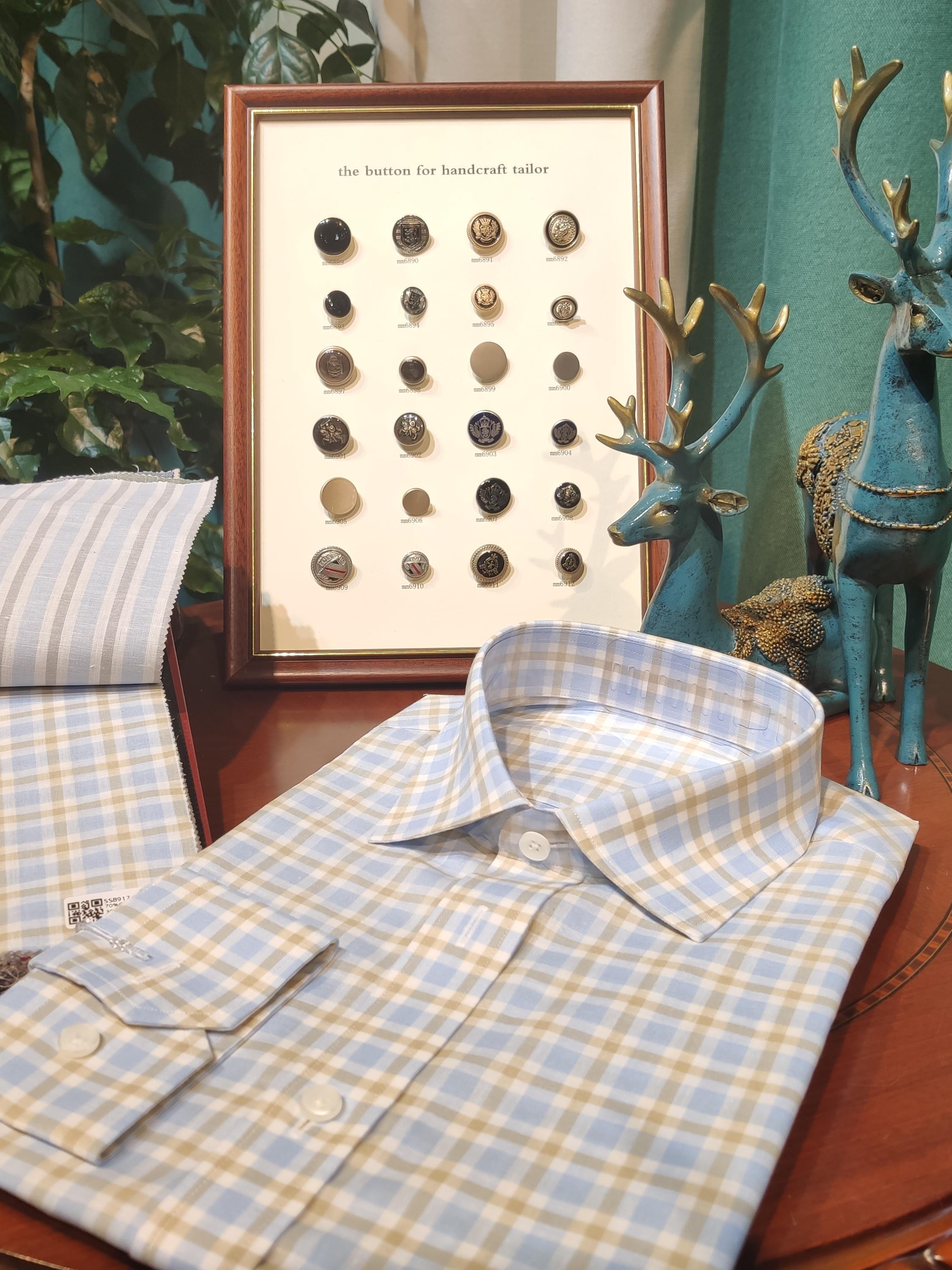 【绅仕西服定制】定制刺绣棉麻衬衣