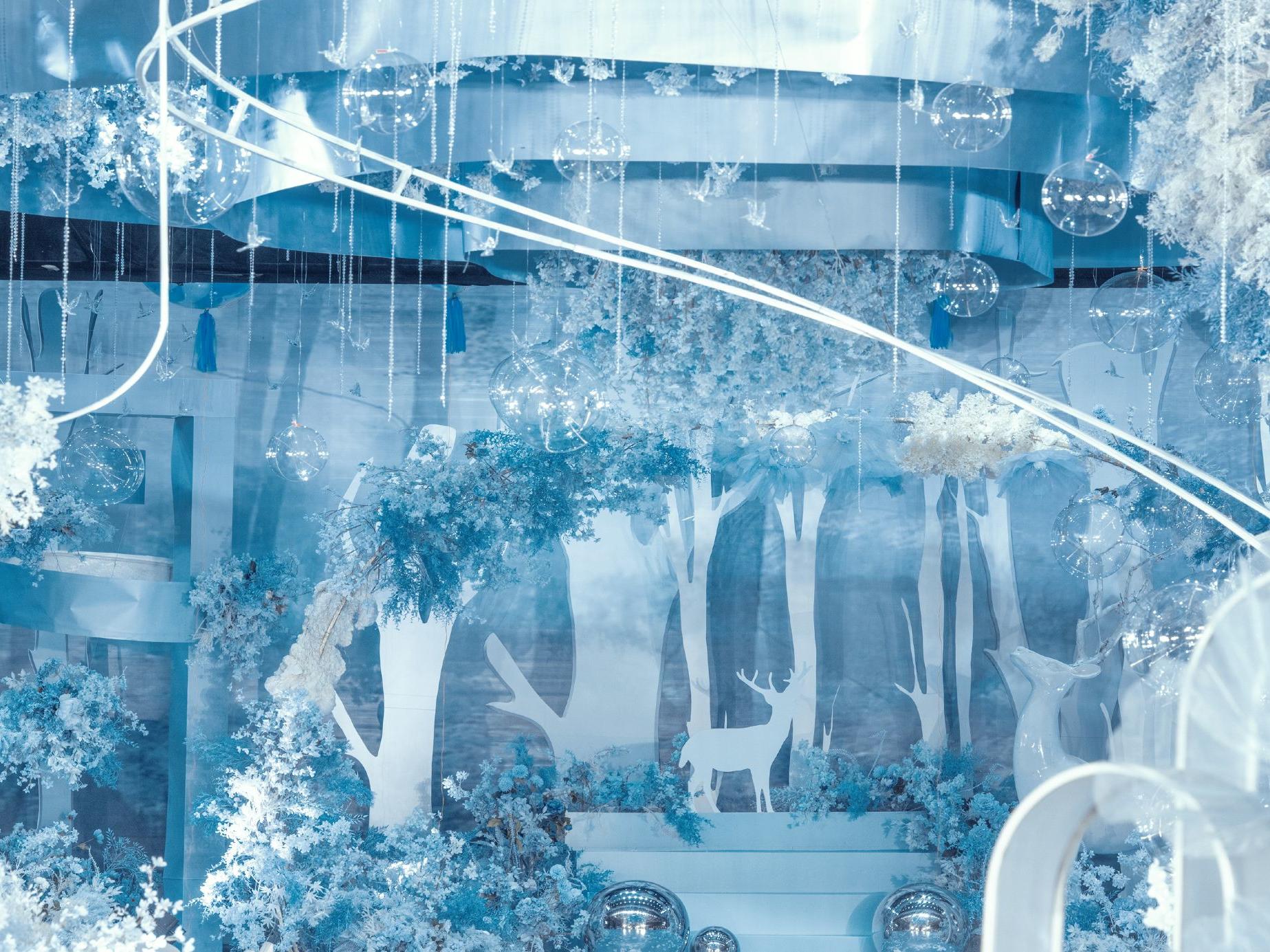 蓝色冰雪主题婚礼/如鹿归林，如冰化水