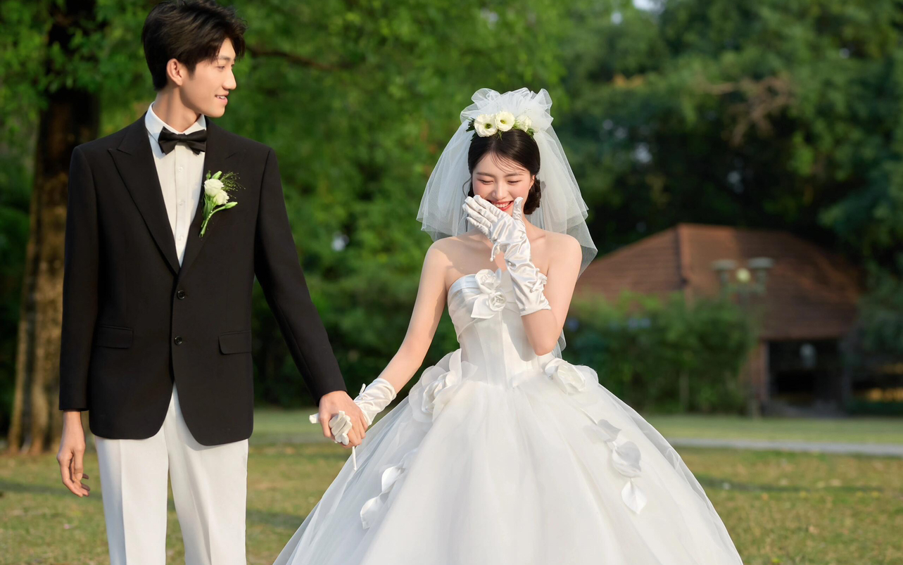 草坪系列婚纱照经典必拍石家庄婚纱照推荐商家