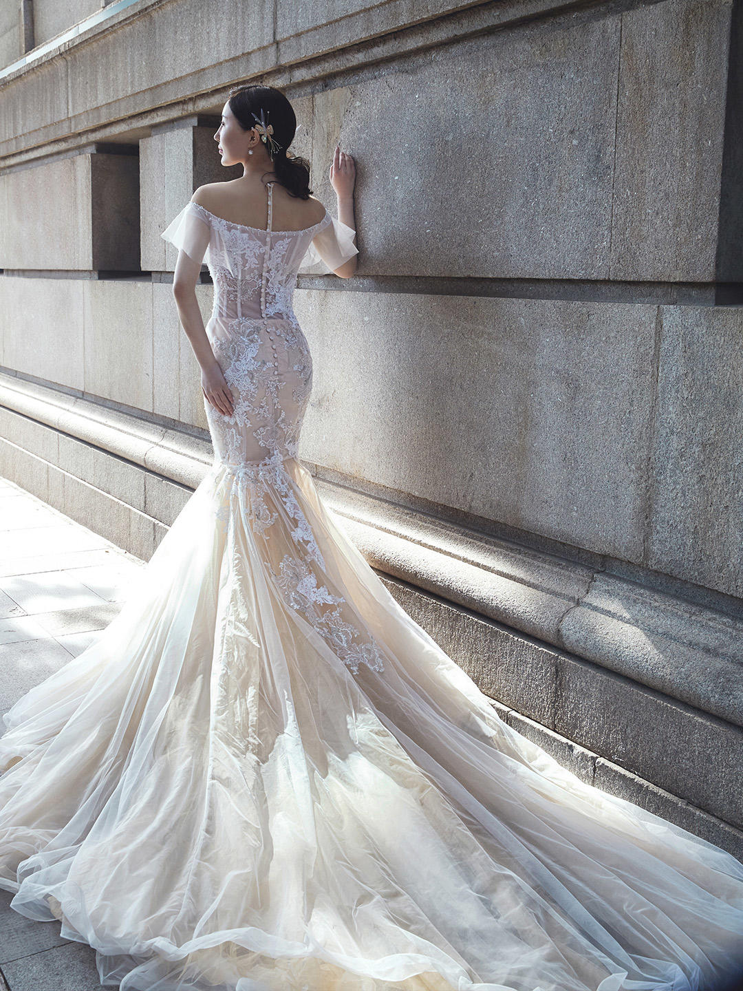 【高个新娘必选】气质鱼尾款婚纱租