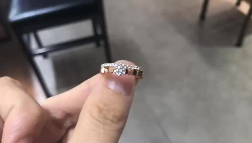 GIA 40分 蜂巢求婚订婚结婚钻戒