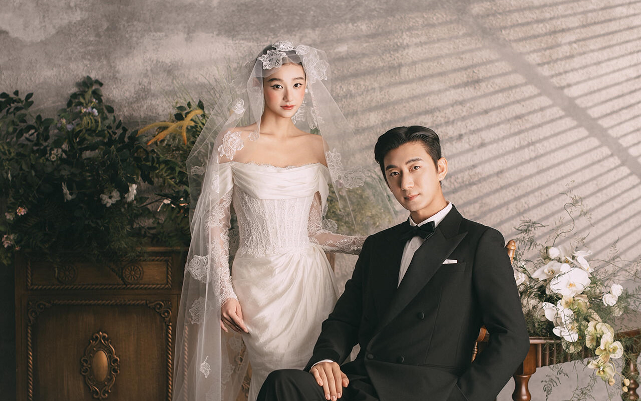 大女主已就位｜復(fù)古主紗婚紗照真的美